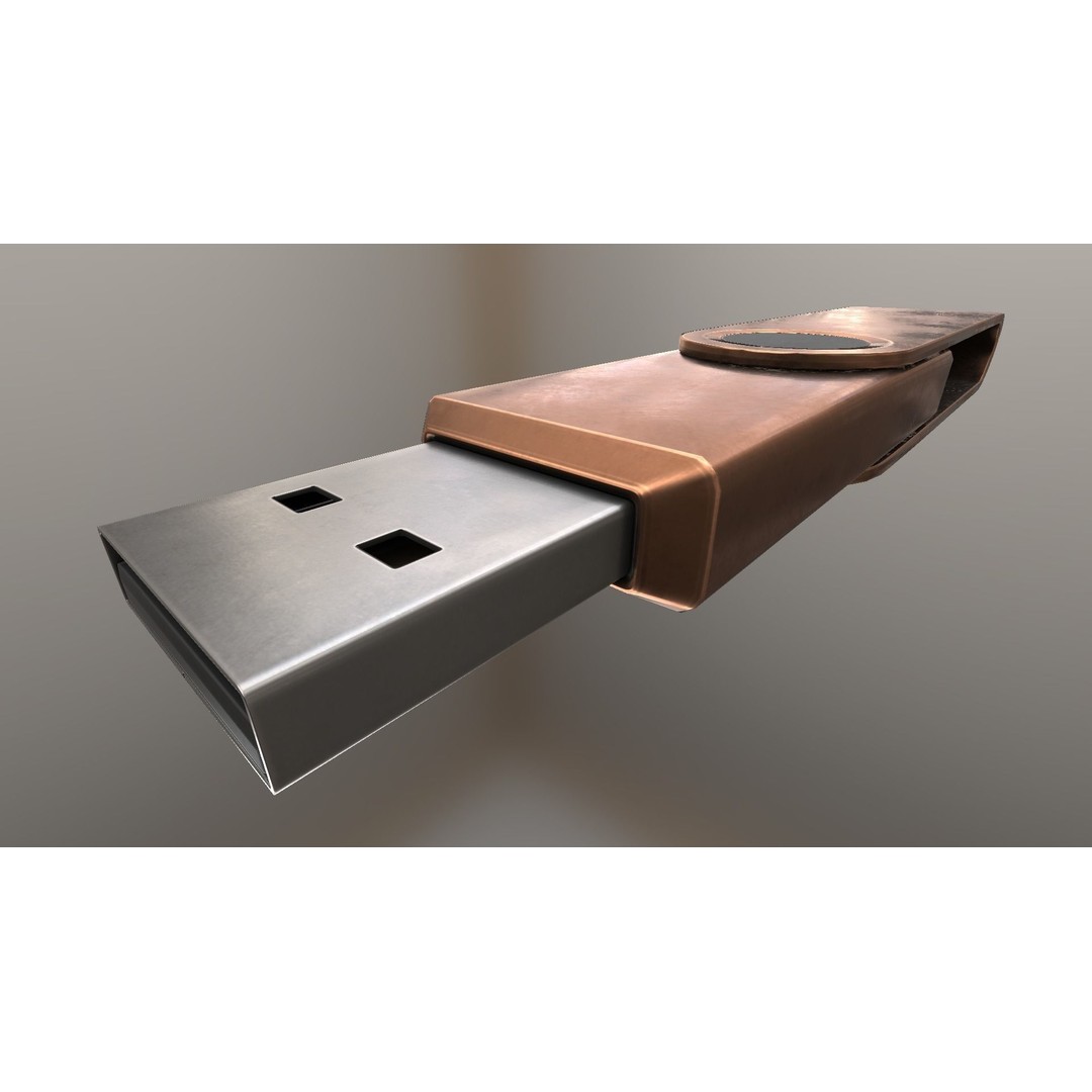 USB Stick Collection 3D Model – Low Poly Game Ready, PBR Textures, FBX - View 4