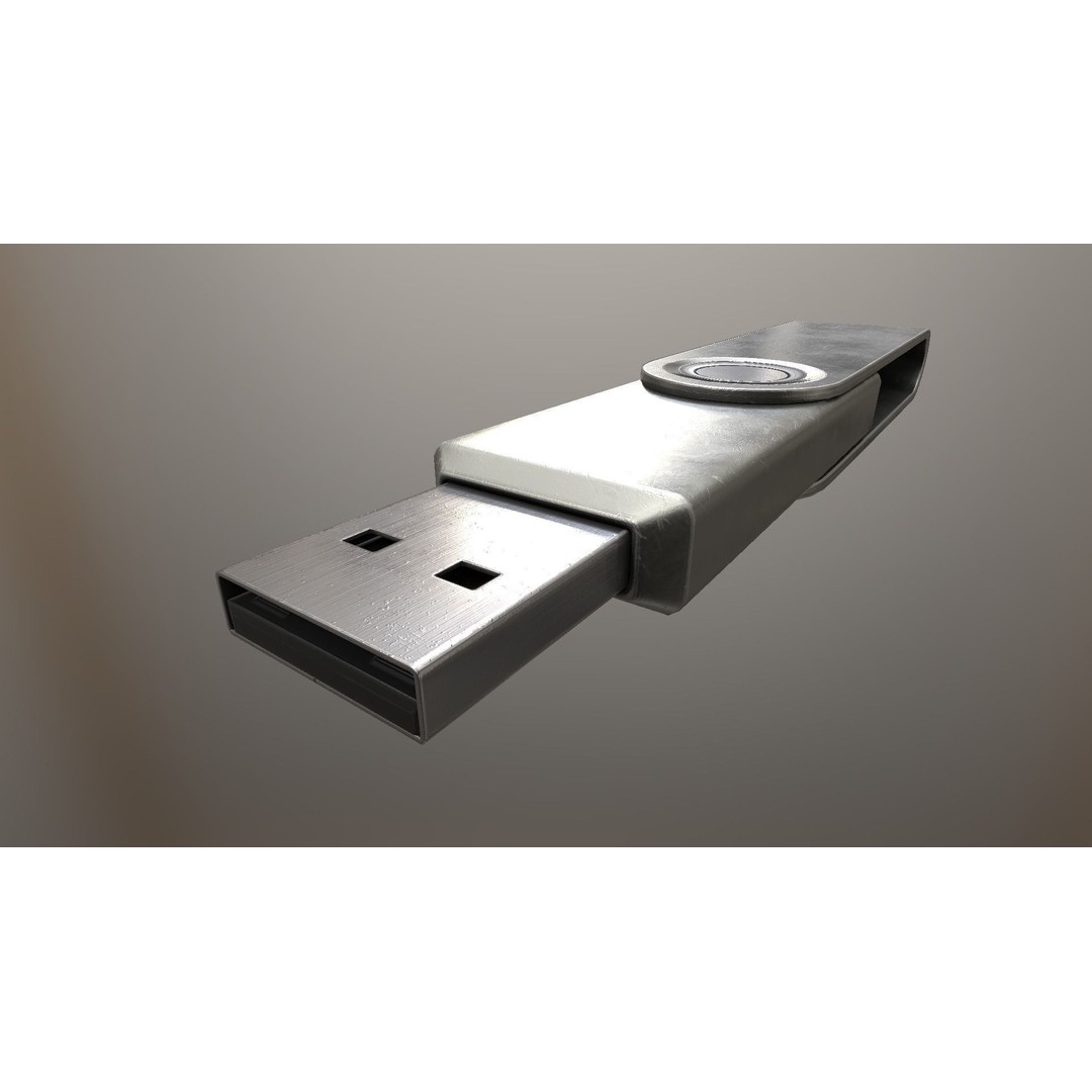 USB Stick Collection 3D Model – Low Poly Game Ready, PBR Textures, FBX - View 5