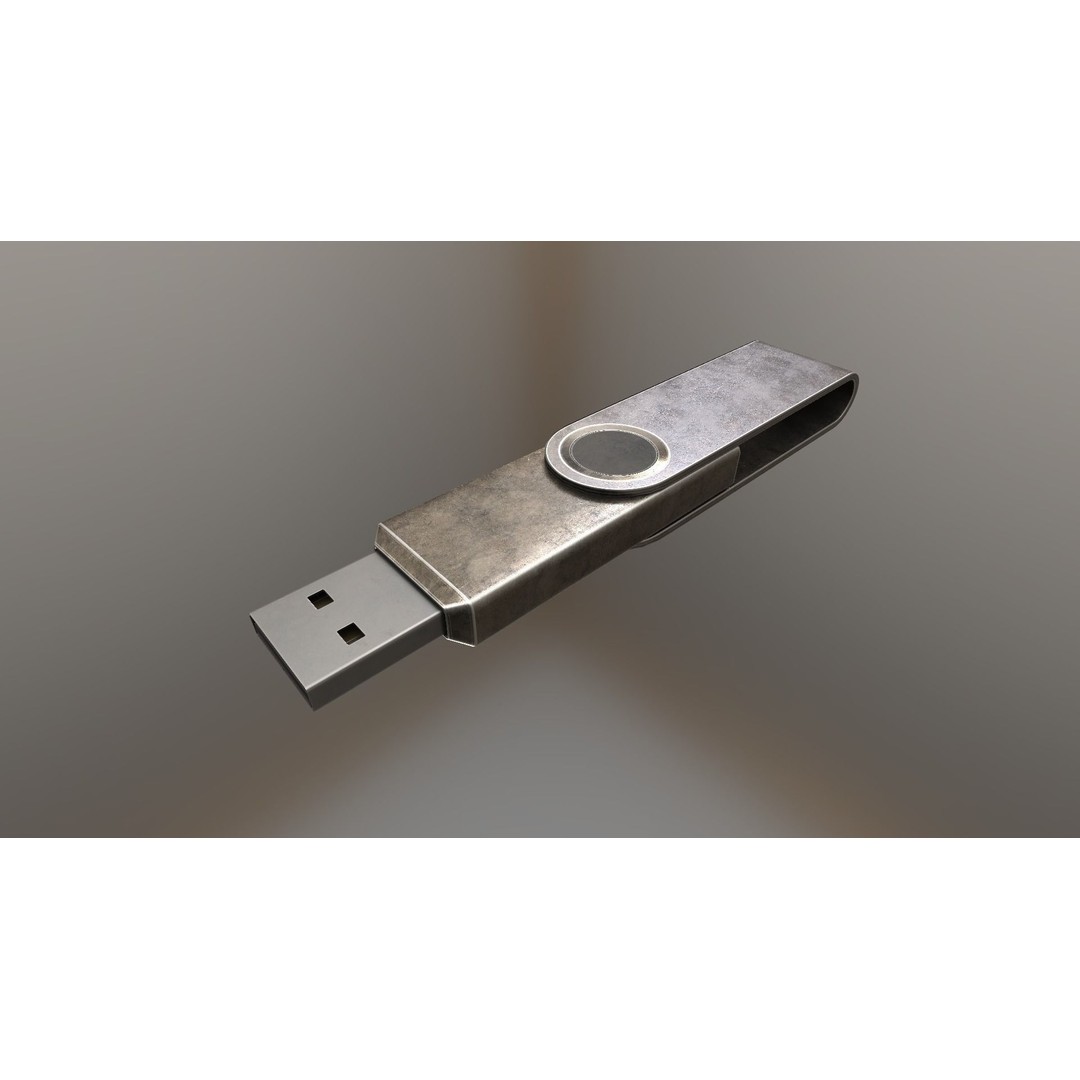 USB Stick Collection 3D Model – Low Poly Game Ready, PBR Textures, FBX - View 6