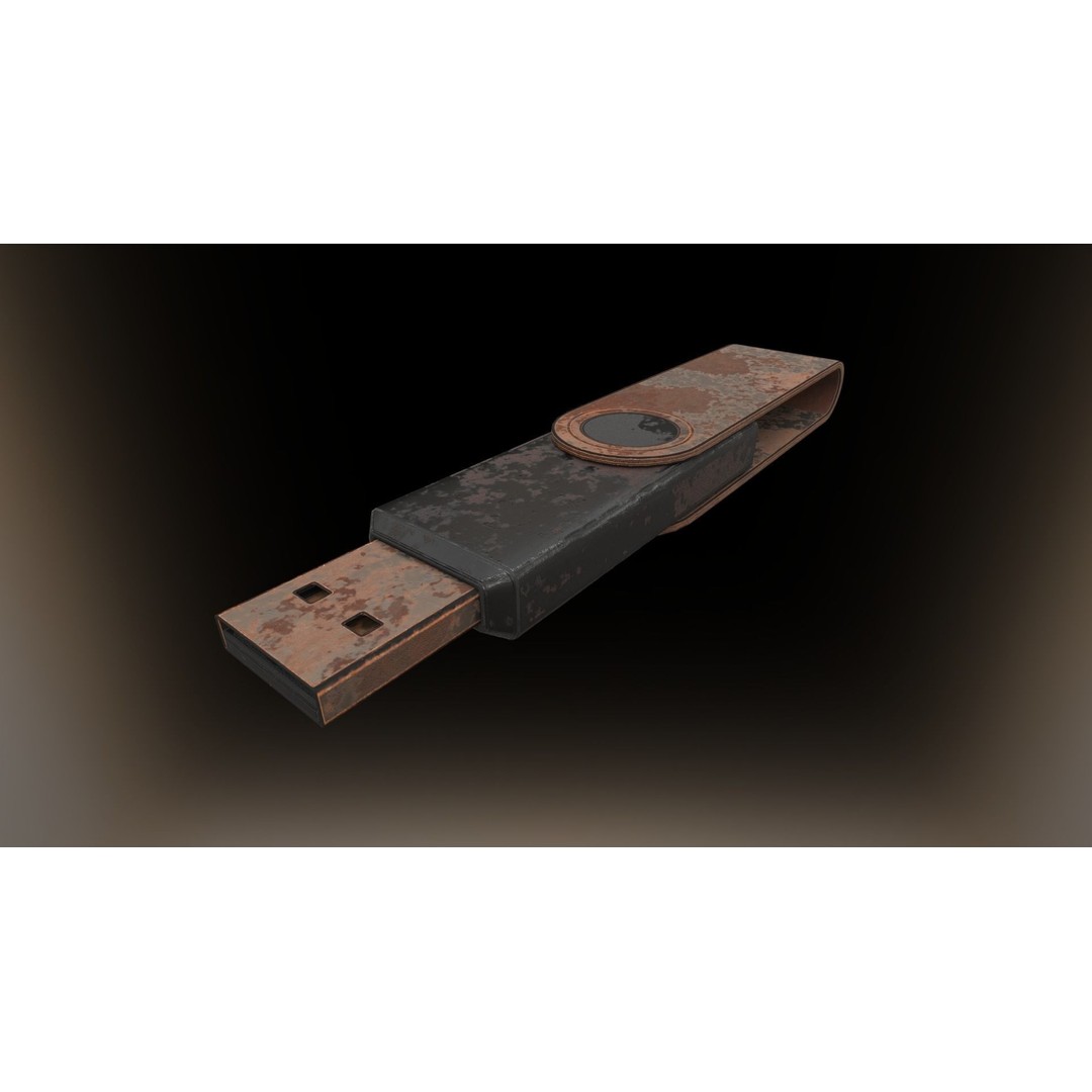USB Stick Collection 3D Model – Low Poly Game Ready, PBR Textures, FBX - View 8