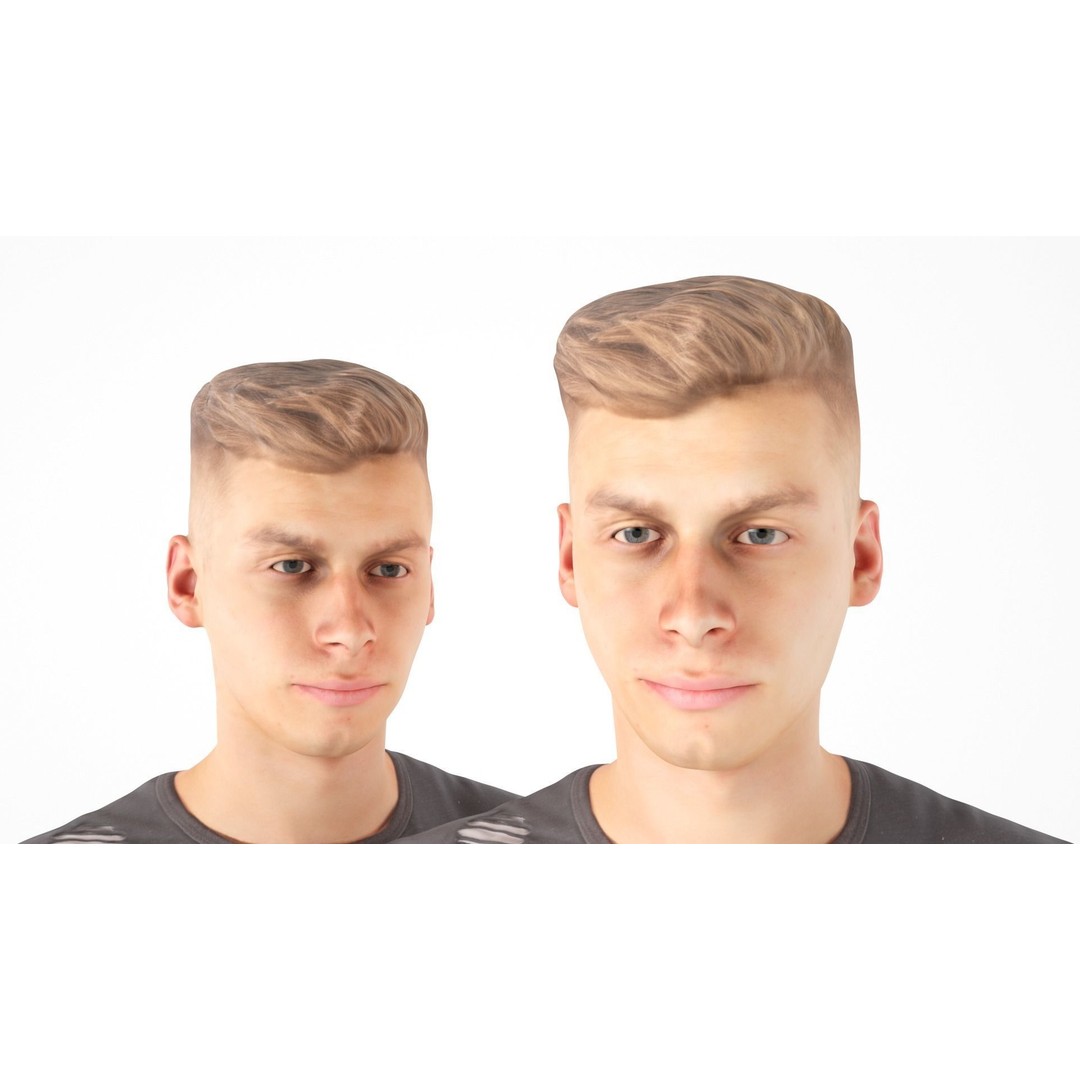 Male Casual Style 3D Model – Low Poly PBR Character, Game Ready - View 3