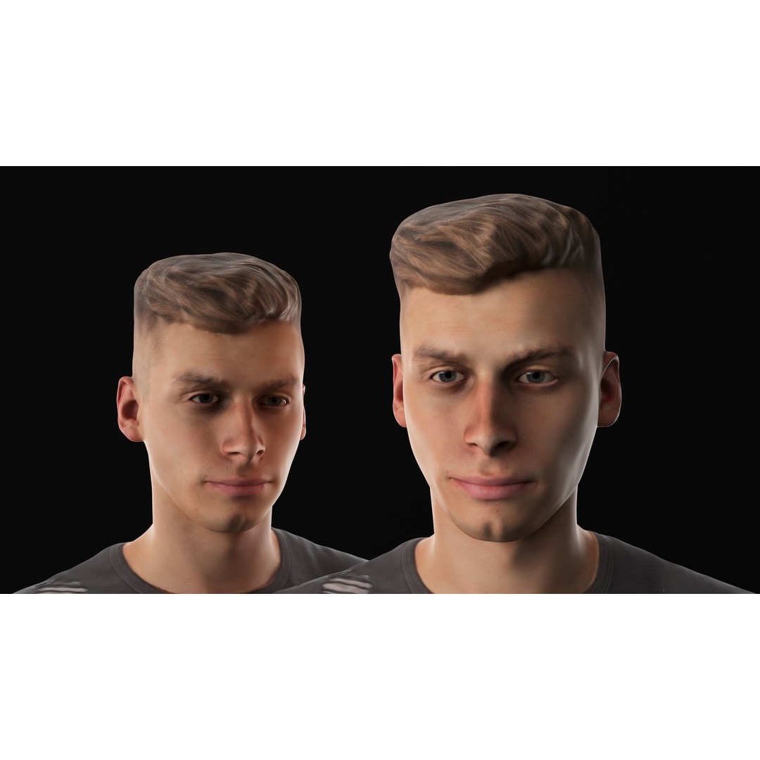Male Casual Style 3D Model – Low Poly PBR Character, Game Ready - View 6