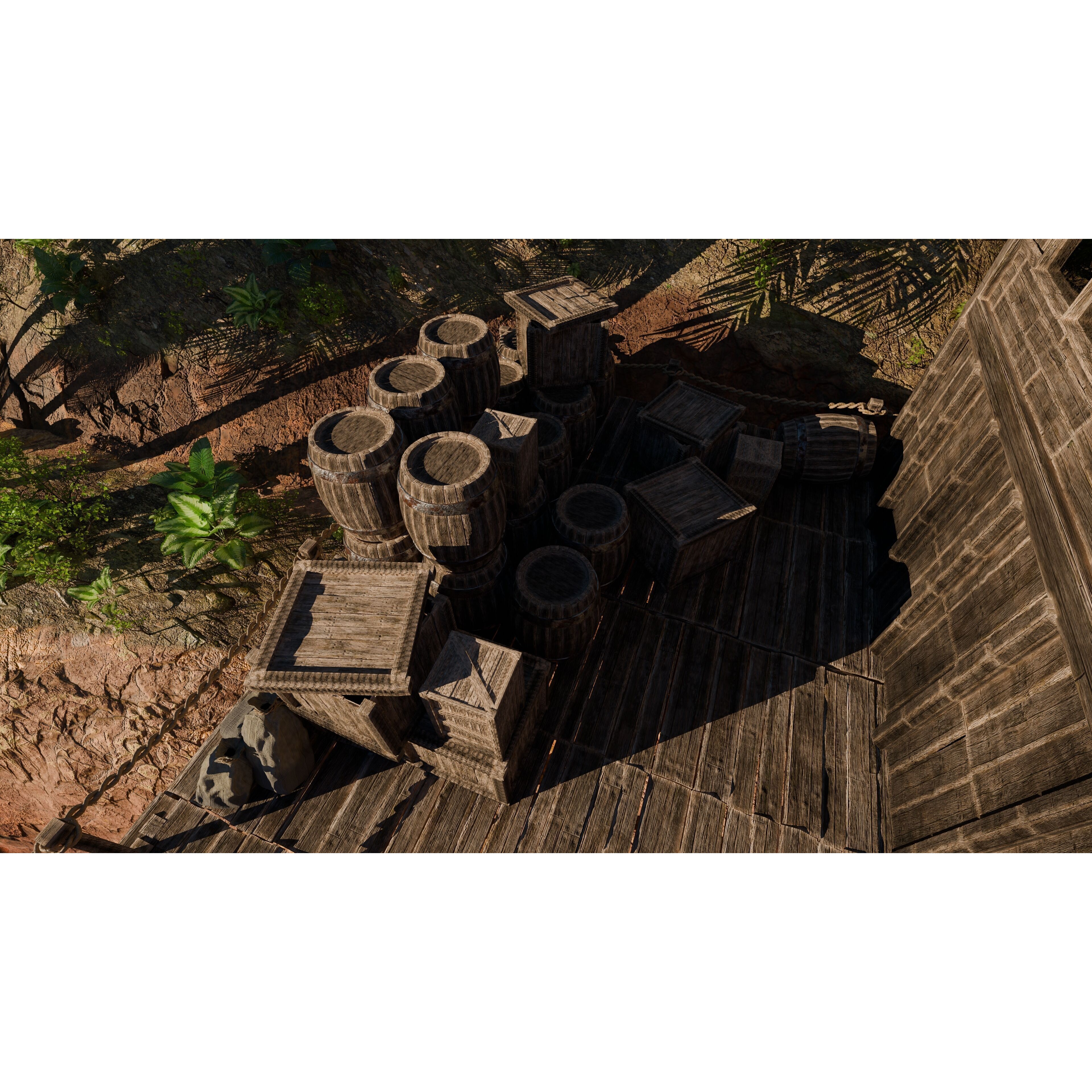 Desert Waterfall Scene - Game-Ready 3D Model - View 11