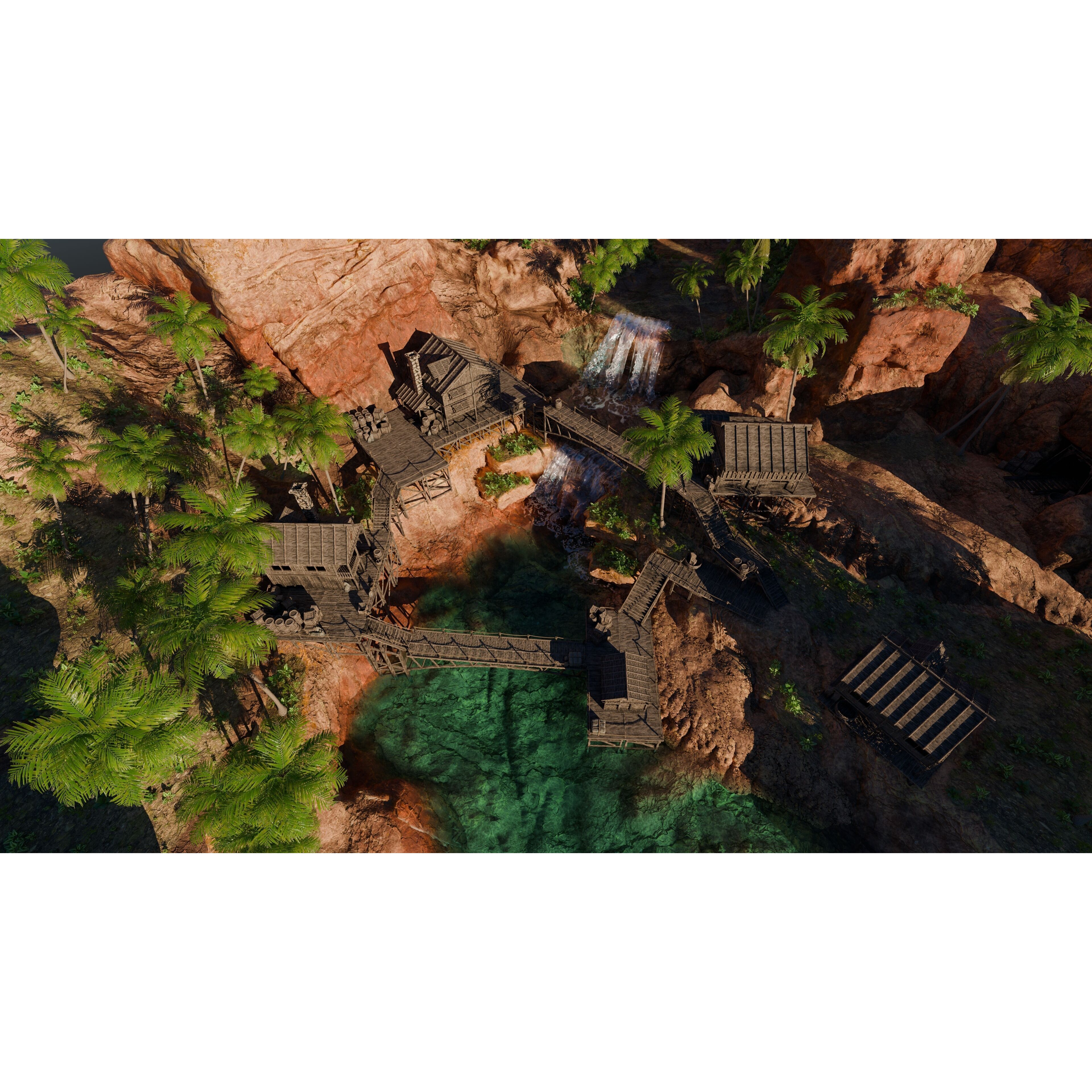 Desert Waterfall Scene - Game-Ready 3D Model - View 15