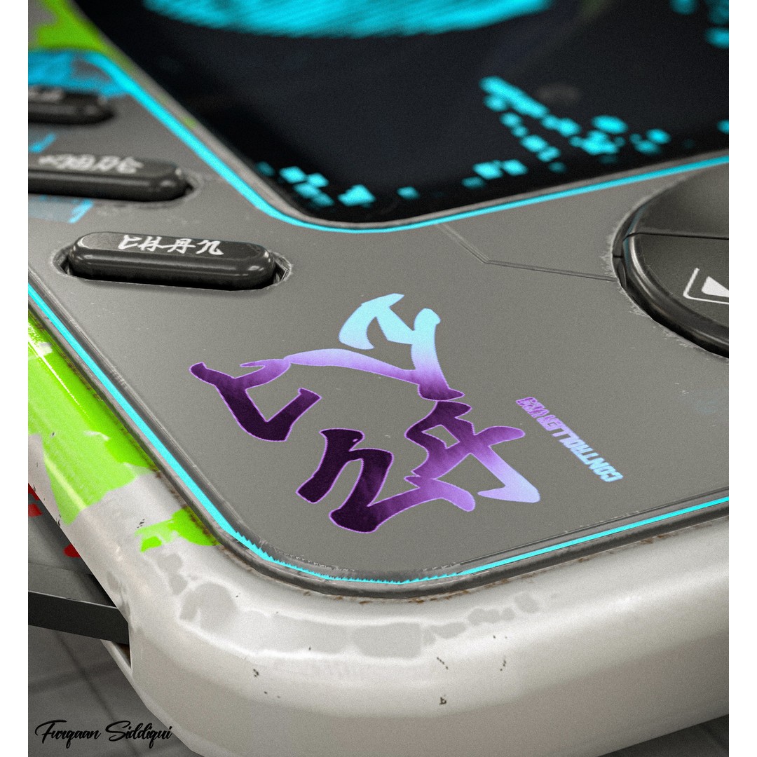 Sci-fi Controller 3D Model – Low Poly Game Ready PBR Asset, FBX - View 11