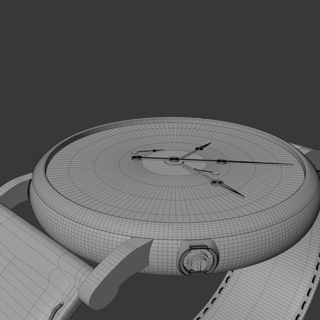 Longines Watch 3D Model – Realistic Luxury Timepiece for Blender