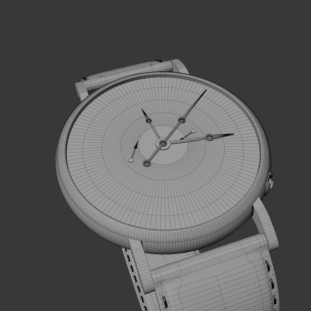 Longines Watch 3D Model – Realistic Luxury Timepiece for Blender - View 11