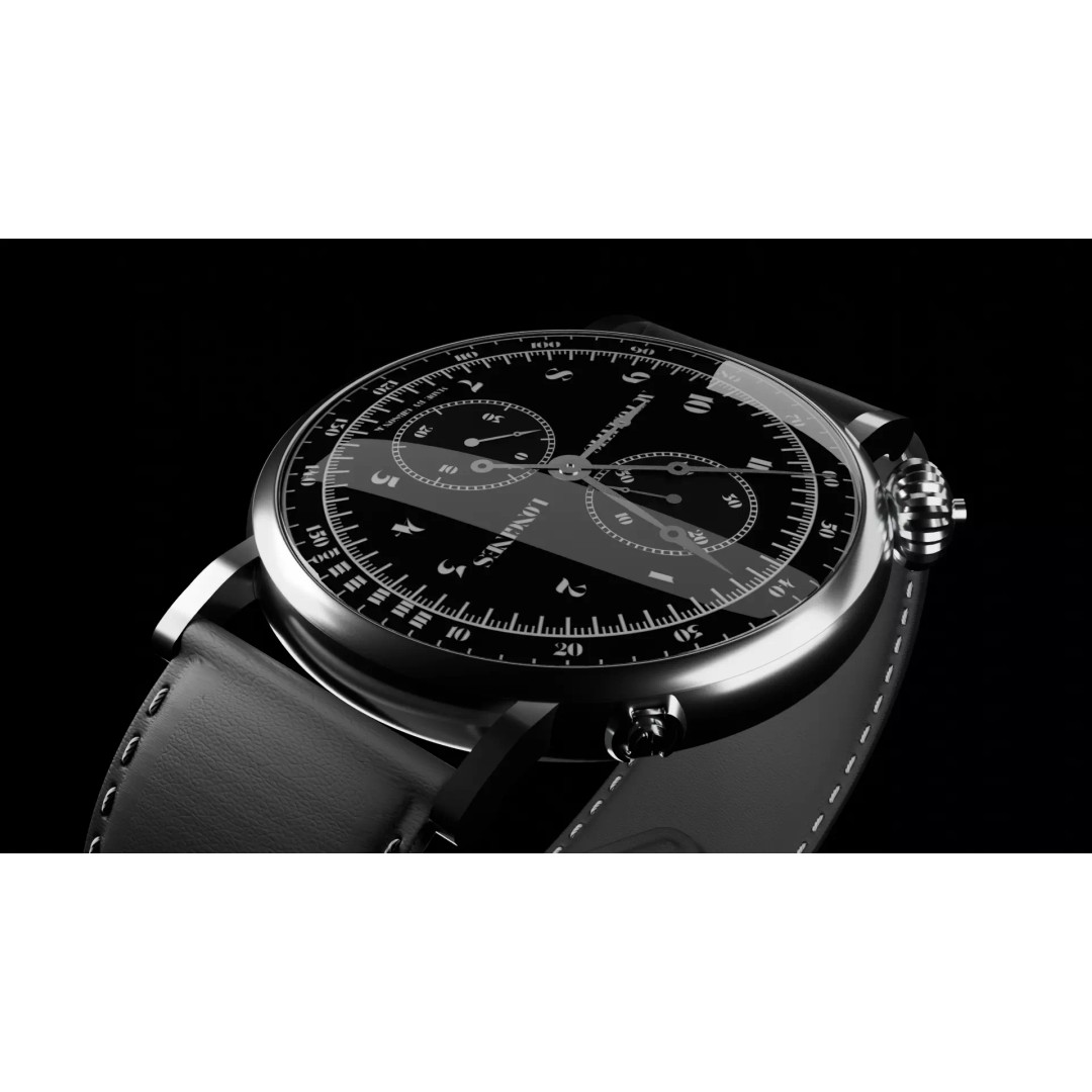 Longines Watch 3D Model – Realistic Luxury Timepiece for Blender - View 3