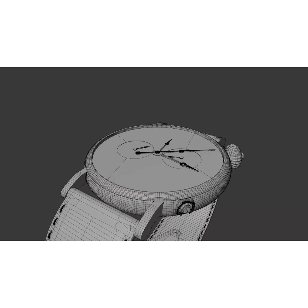 Longines Watch 3D Model – Realistic Luxury Timepiece for Blender - View 6