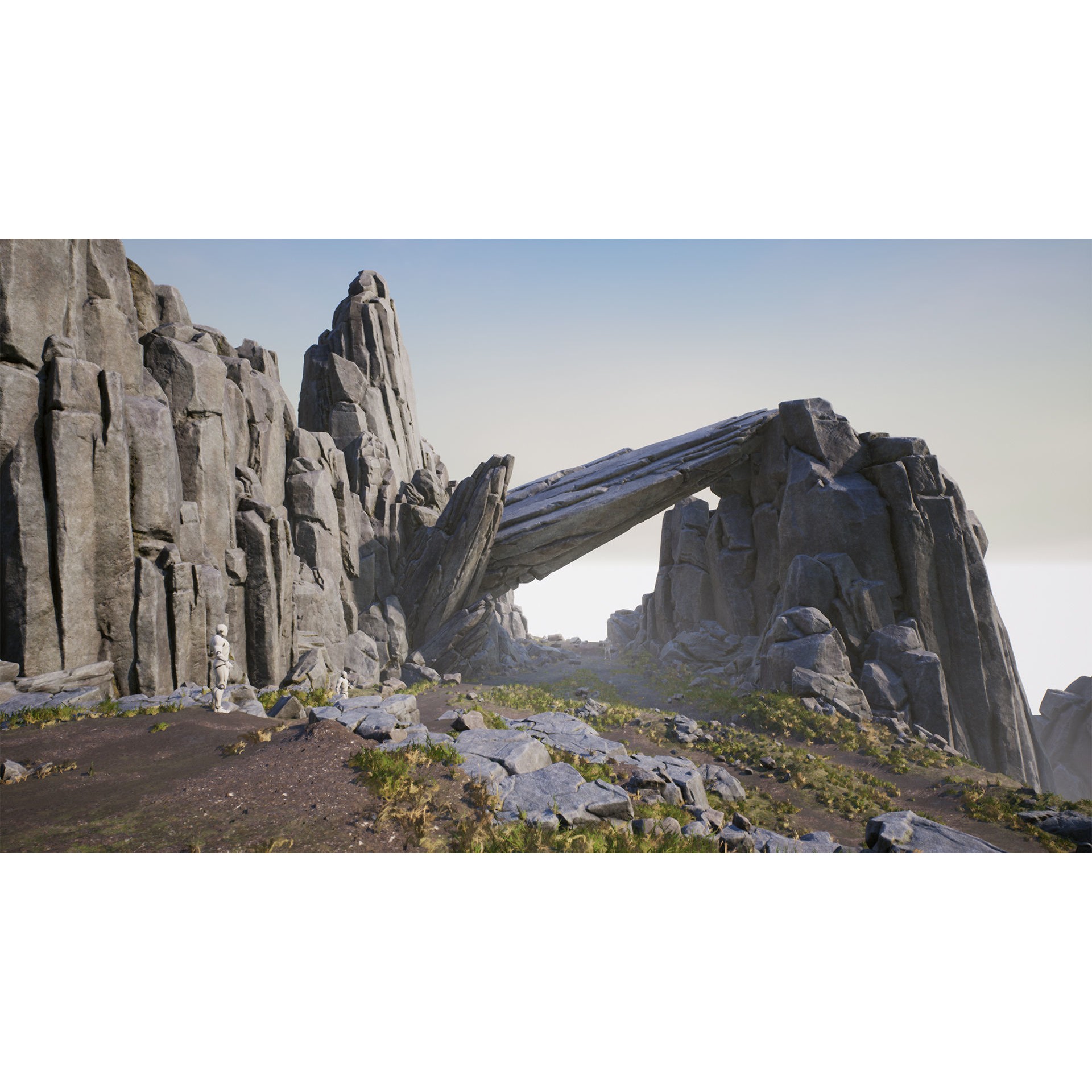 Realistic Modular Cliffs and Rocks - Low-Poly 3D Model