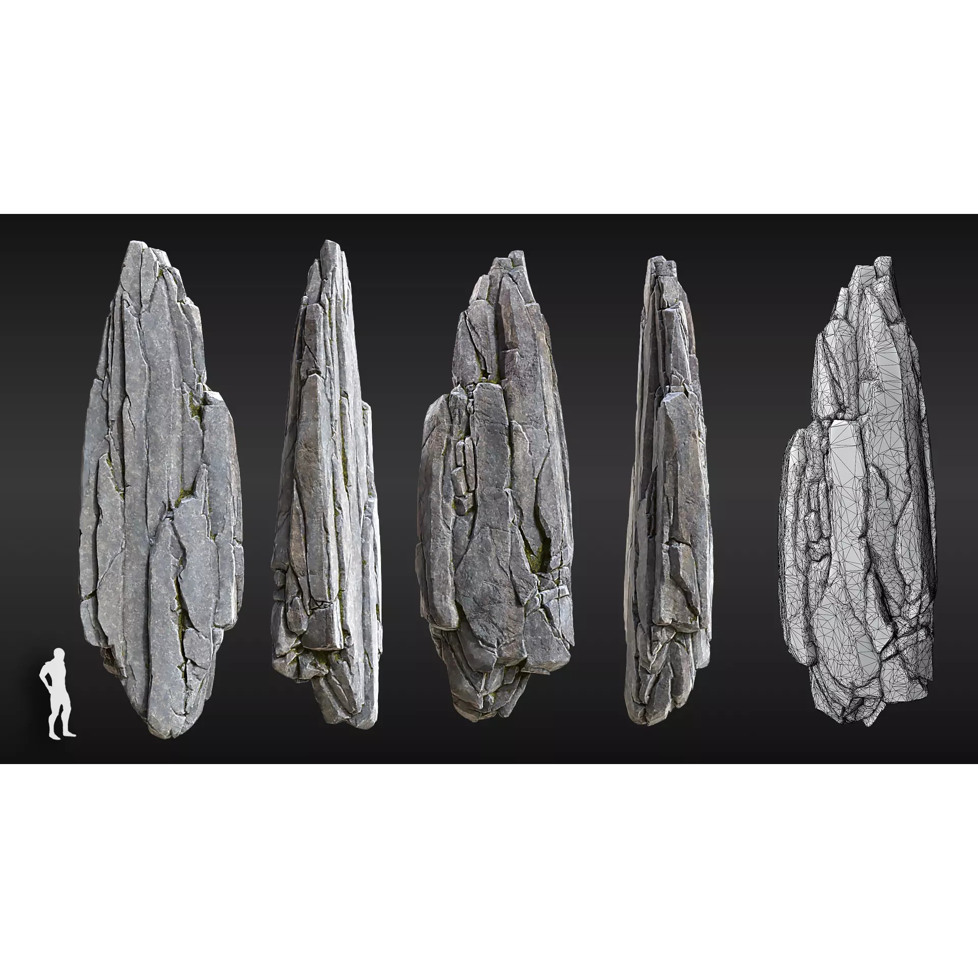 Realistic Modular Cliffs and Rocks - Low-Poly 3D Model - View 10