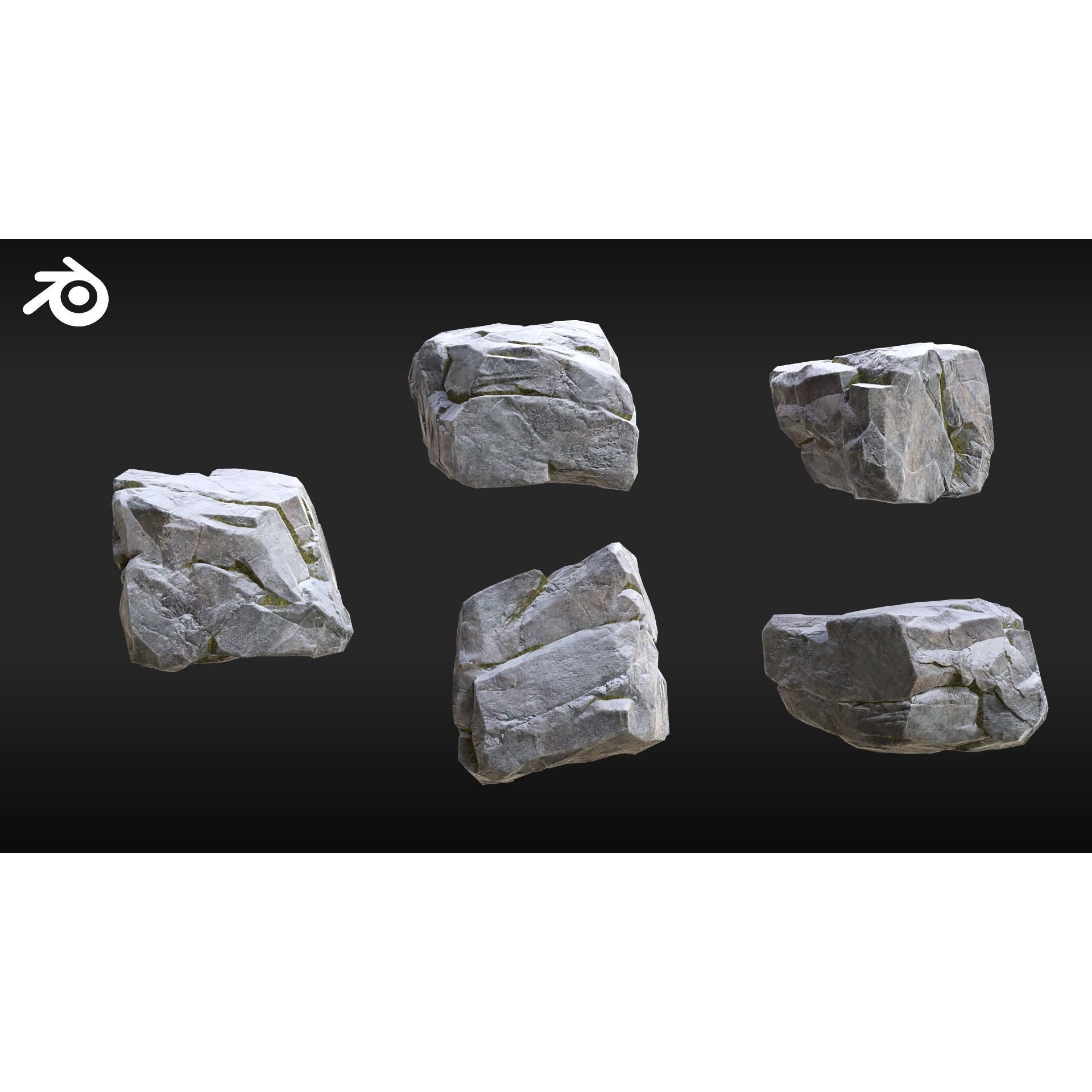 Realistic Modular Cliffs and Rocks - Low-Poly 3D Model - View 13