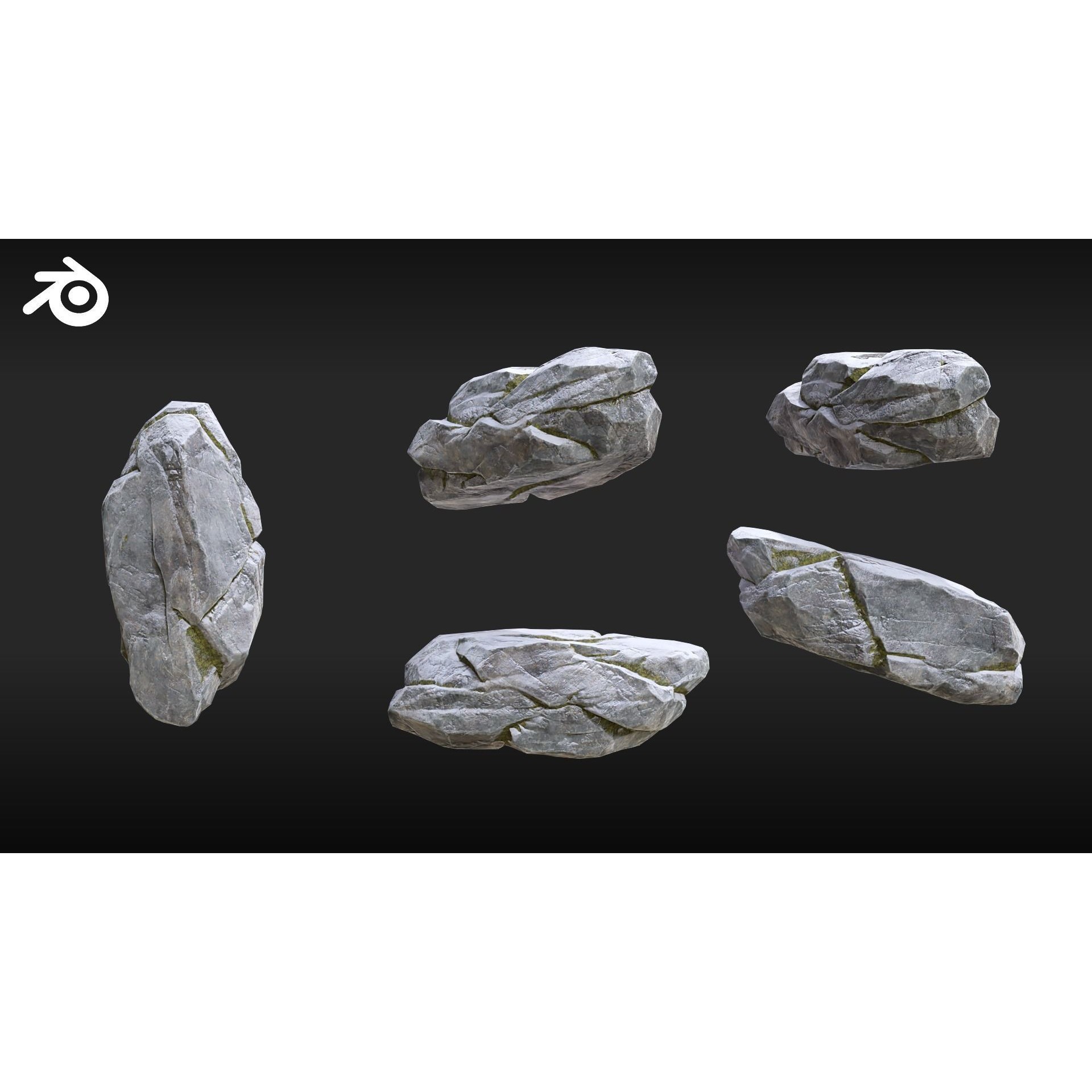 Realistic Modular Cliffs and Rocks - Low-Poly 3D Model - View 14