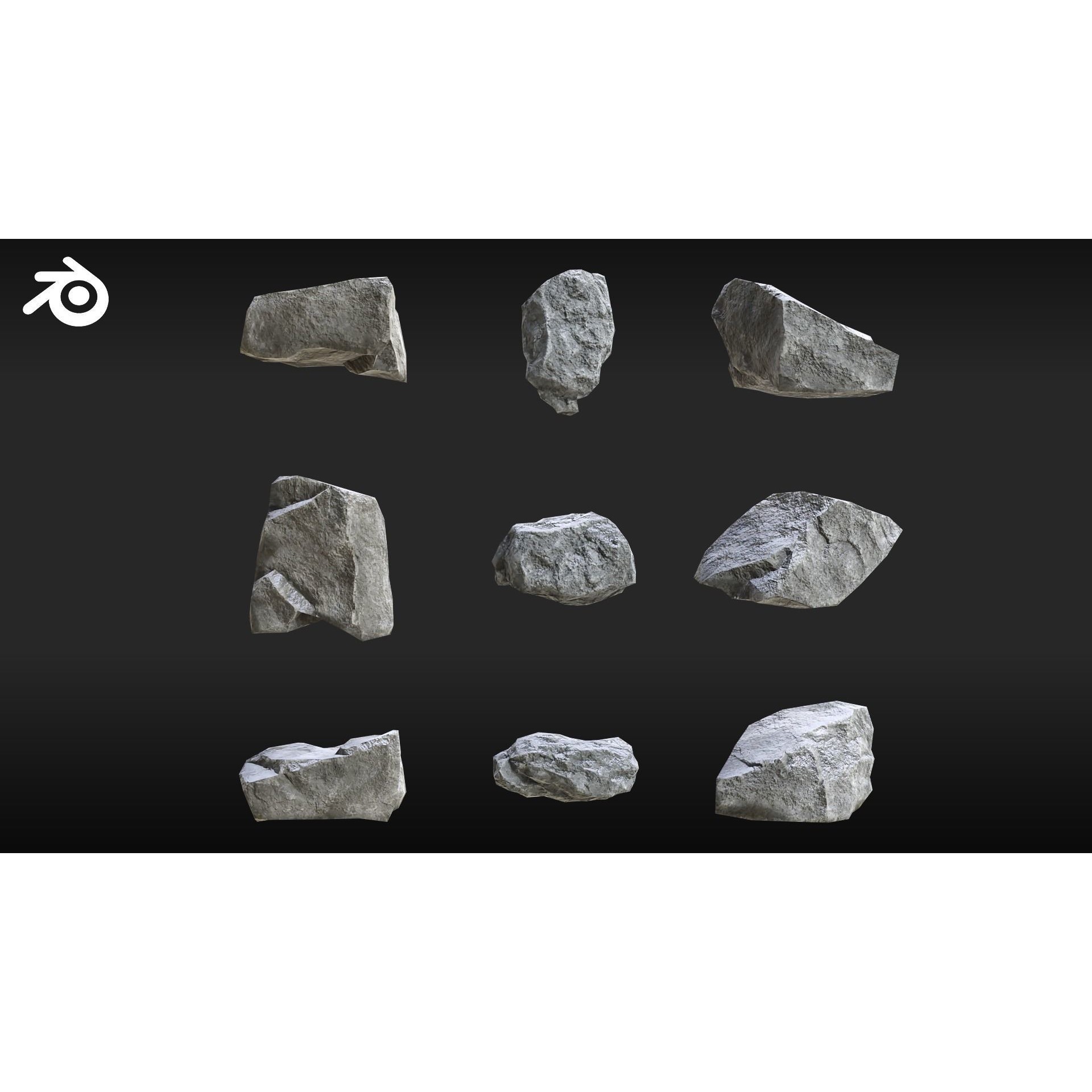 Realistic Modular Cliffs and Rocks - Low-Poly 3D Model - View 16