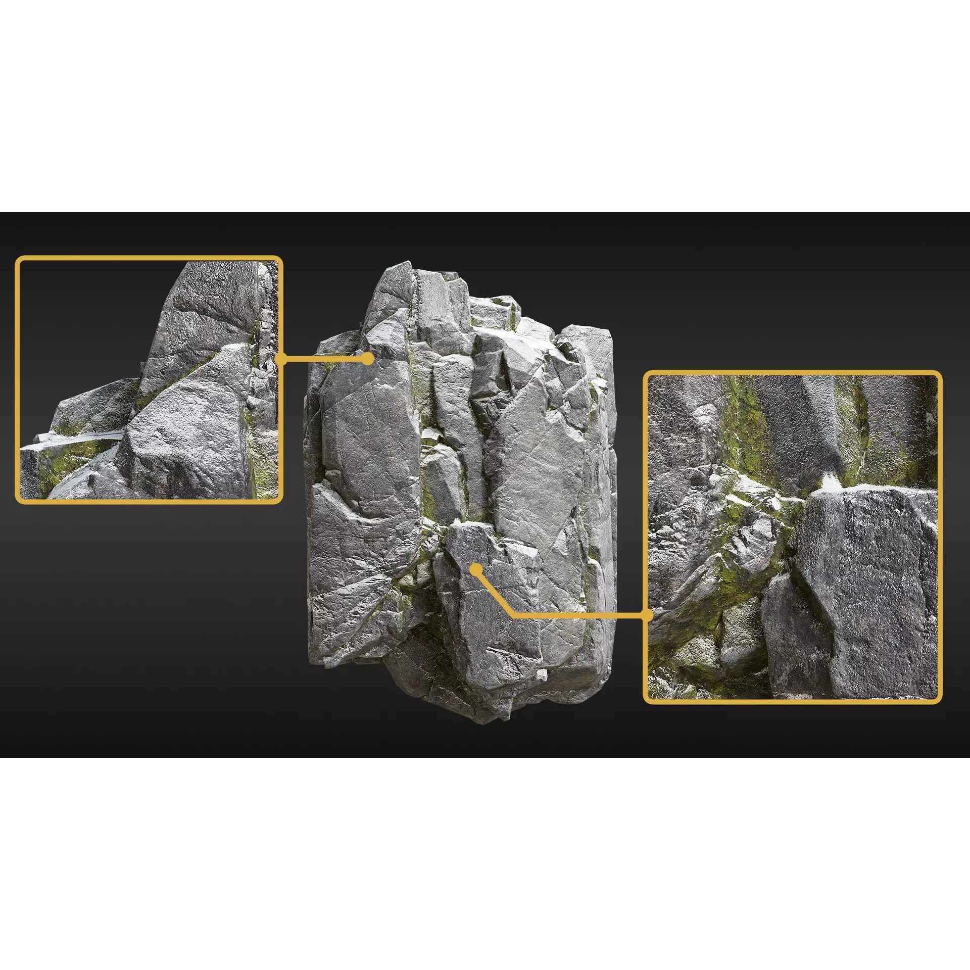 Realistic Modular Cliffs and Rocks - Low-Poly 3D Model - View 17