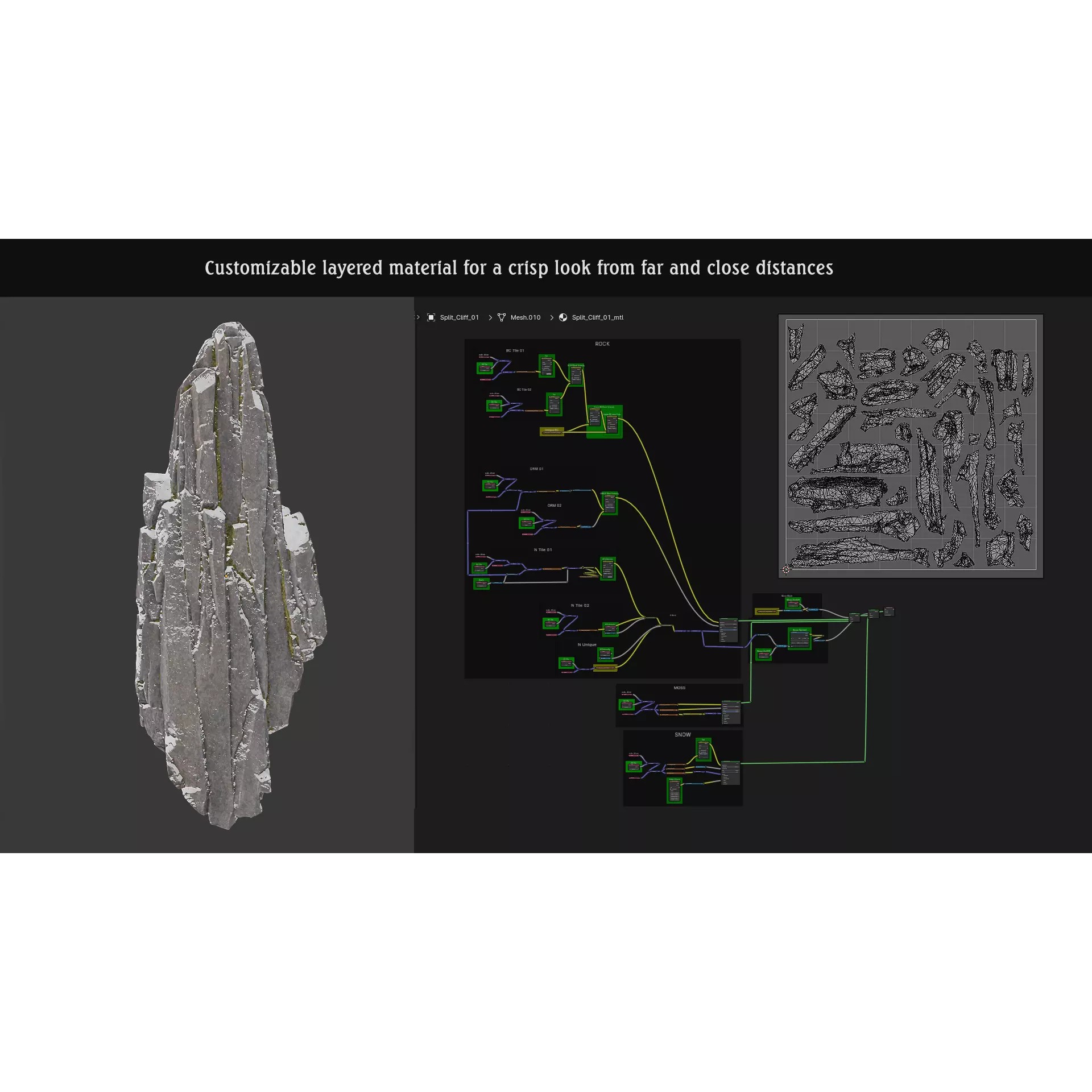 Realistic Modular Cliffs and Rocks - Low-Poly 3D Model - View 18
