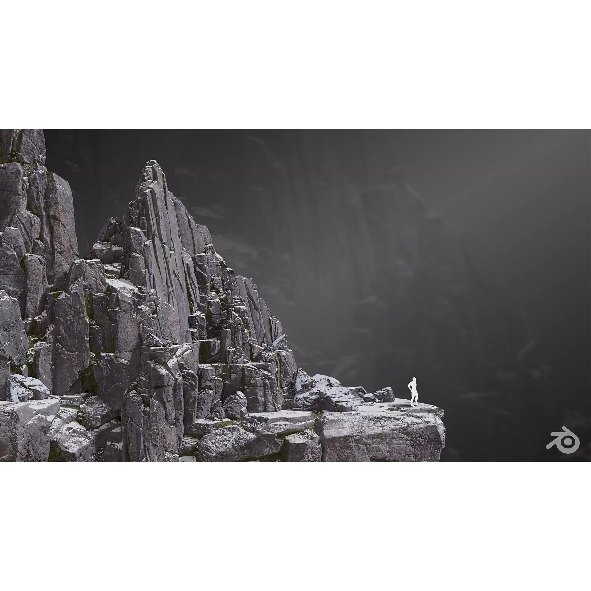Realistic Modular Cliffs and Rocks - Low-Poly 3D Model - View 3