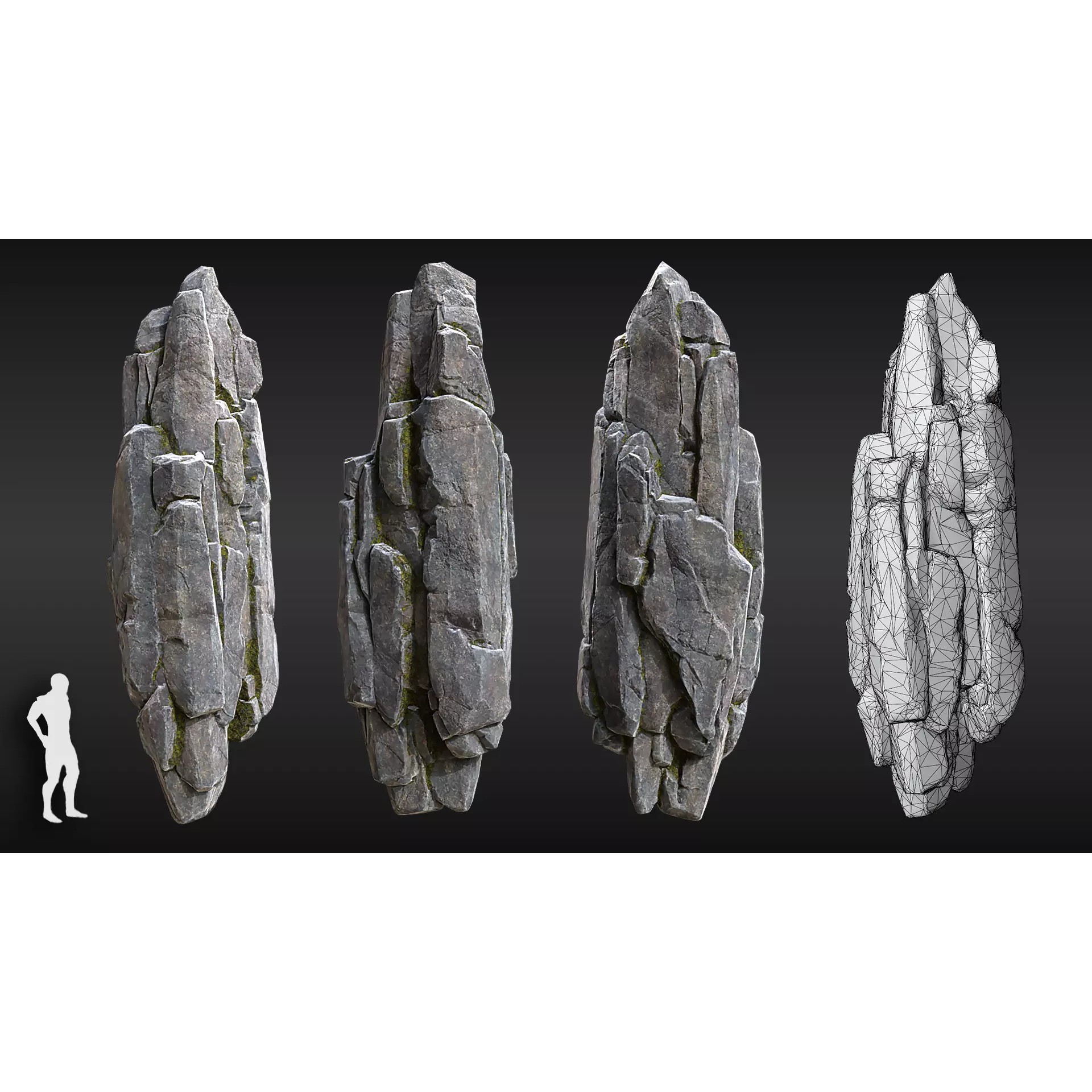 Realistic Modular Cliffs and Rocks - Low-Poly 3D Model - View 5