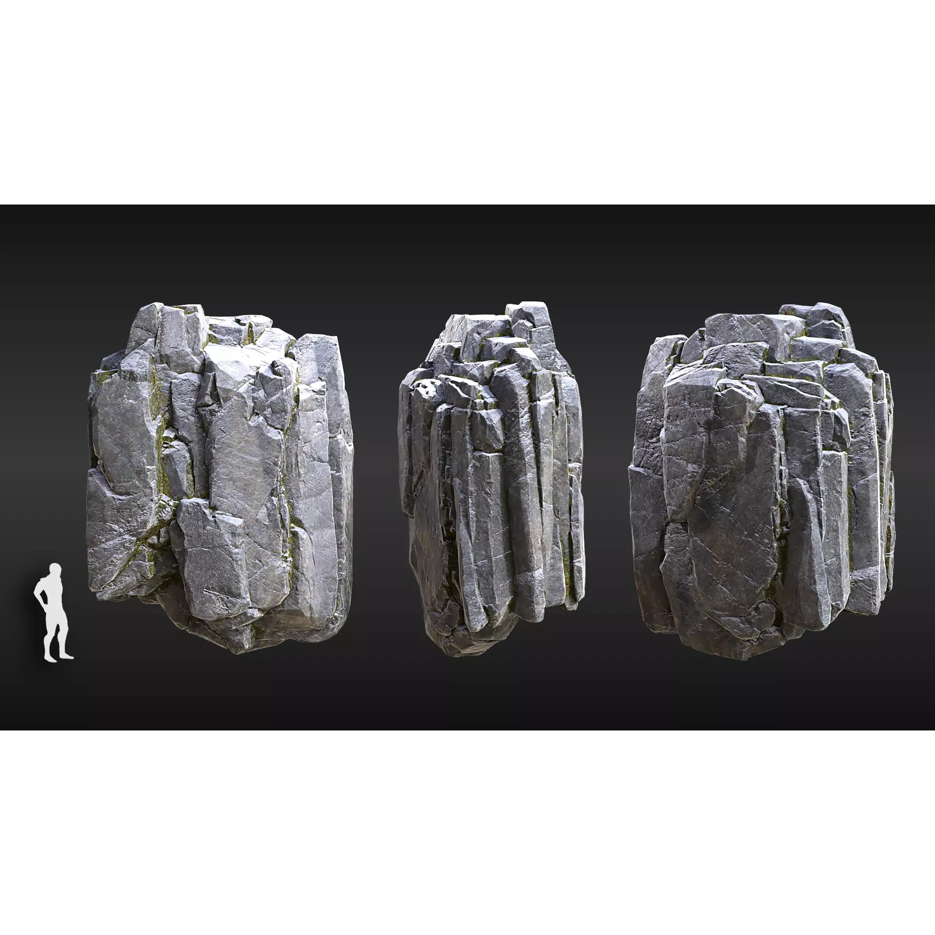 Realistic Modular Cliffs and Rocks - Low-Poly 3D Model - View 6