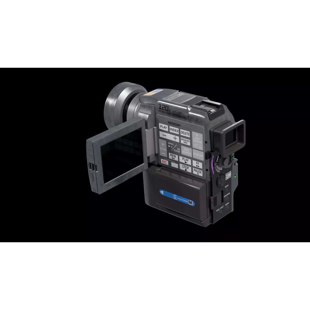 Sony Handycam DCR-PC115E 3D Model – Detailed PBR Camcorder Asset - View 4