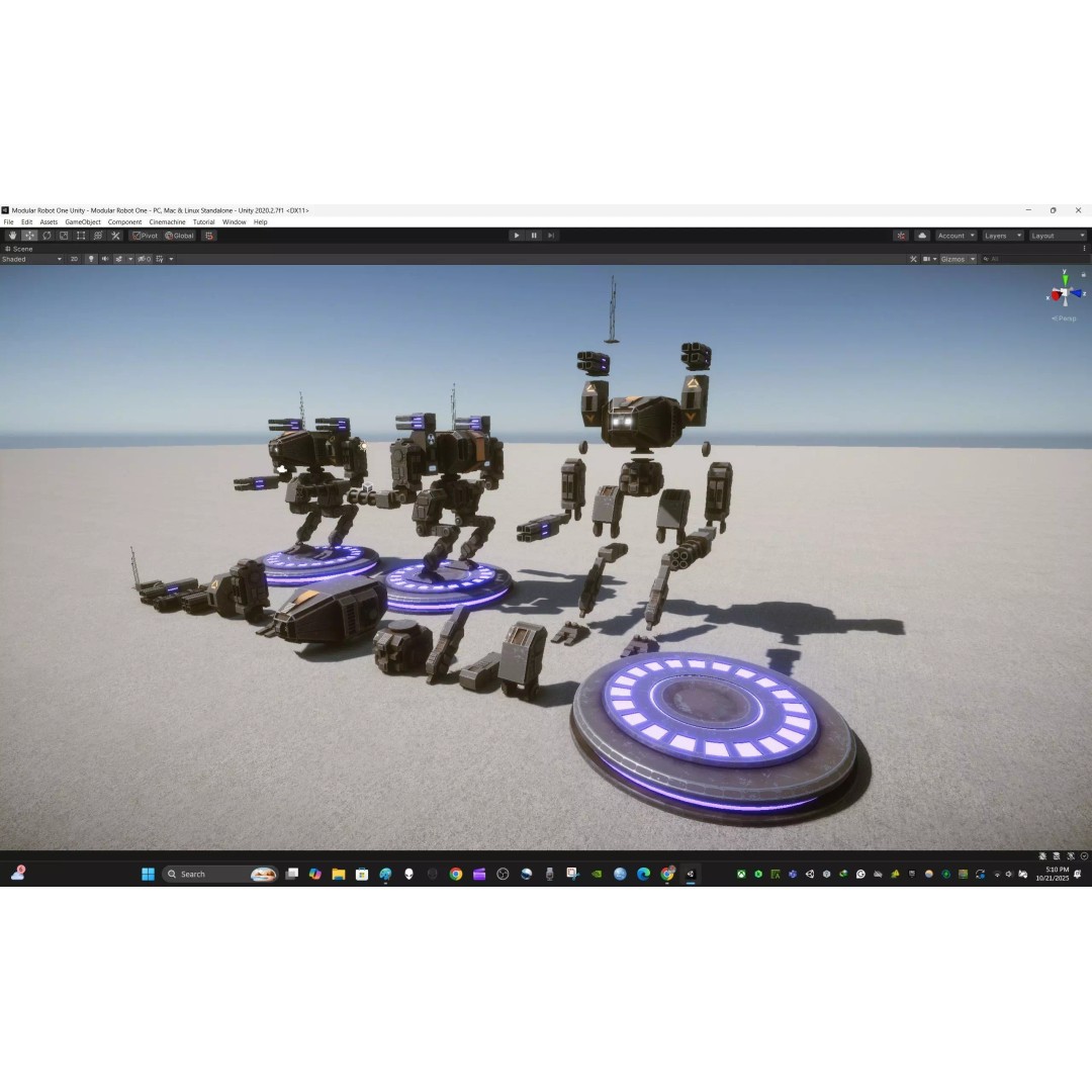 Modular Robot One 3D Model – Low Poly PBR Game Asset, FBX - View 16