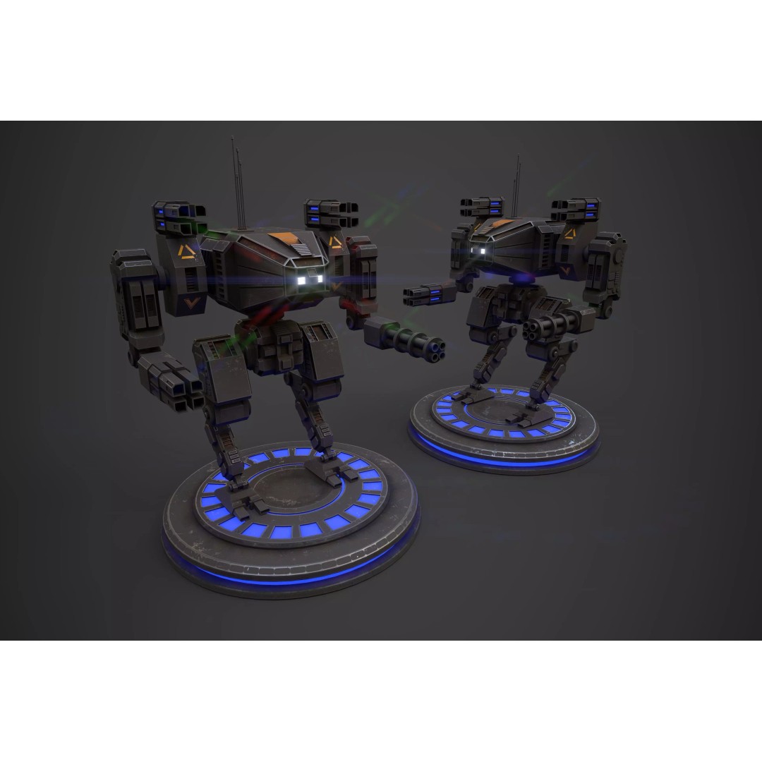 Modular Robot One 3D Model – Low Poly PBR Game Asset, FBX - View 2