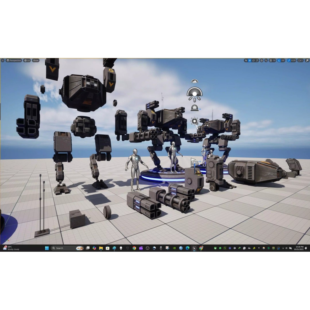 Modular Robot One 3D Model – Low Poly PBR Game Asset, FBX - View 23
