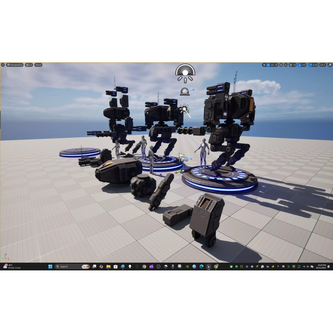 Modular Robot One 3D Model – Low Poly PBR Game Asset, FBX - View 24