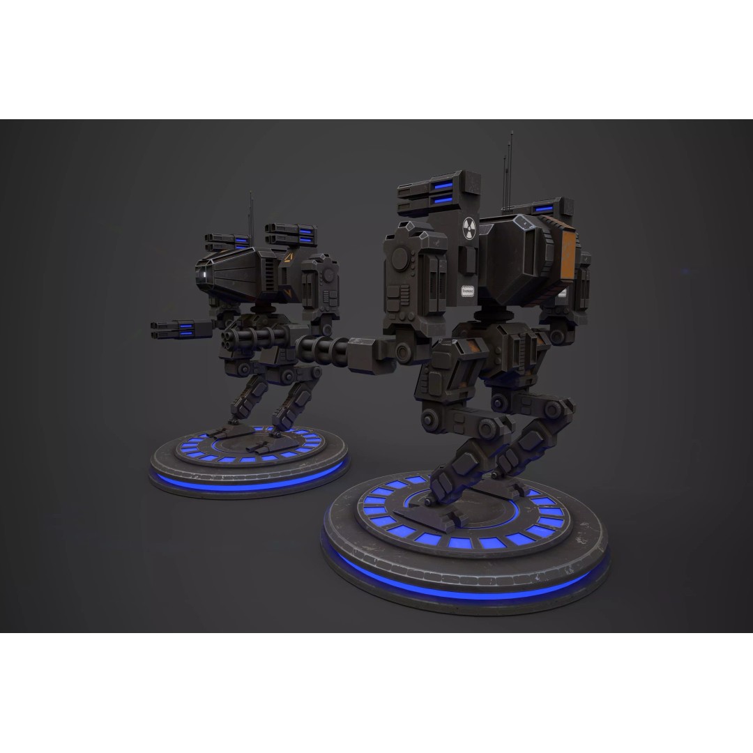 Modular Robot One 3D Model – Low Poly PBR Game Asset, FBX - View 3