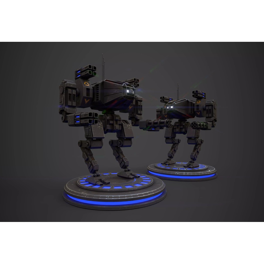 Modular Robot One 3D Model – Low Poly PBR Game Asset, FBX - View 7