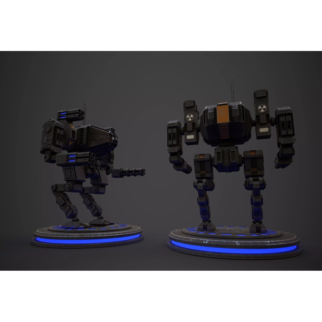 Modular Robot One 3D Model – Low Poly PBR Game Asset, FBX - View 8