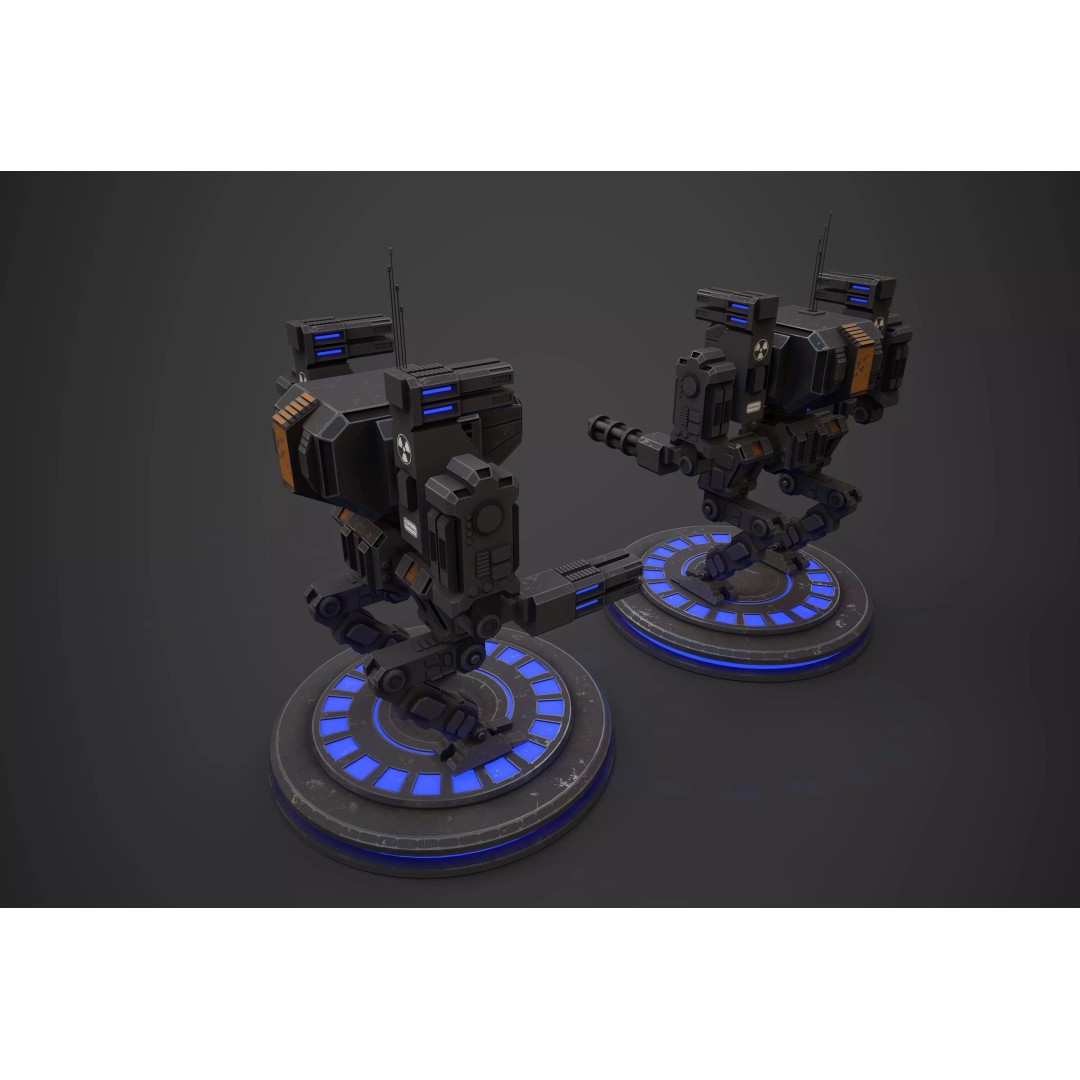 Modular Robot One 3D Model – Low Poly PBR Game Asset, FBX - View 9