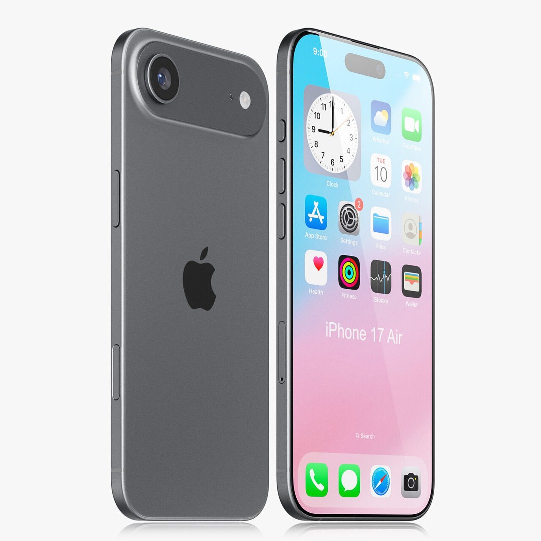 Apple iPhone 17 Air v3 3D Model – Realistic Game-Ready Asset, PBR, Blender, FBX - View 3