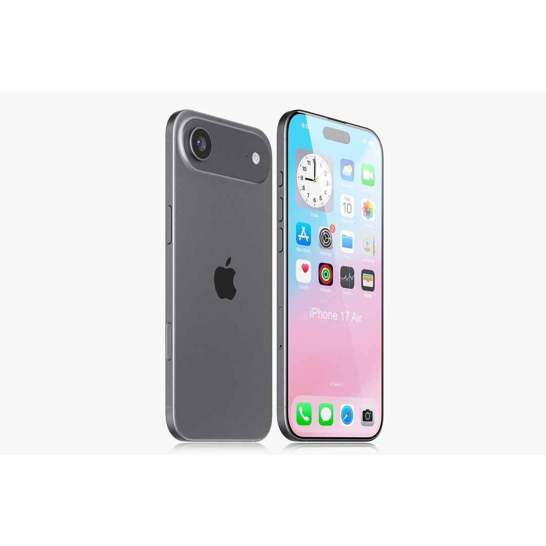 Apple iPhone 17 Air v3 3D Model – Realistic Game-Ready Asset, PBR, Blender, FBX - View 4