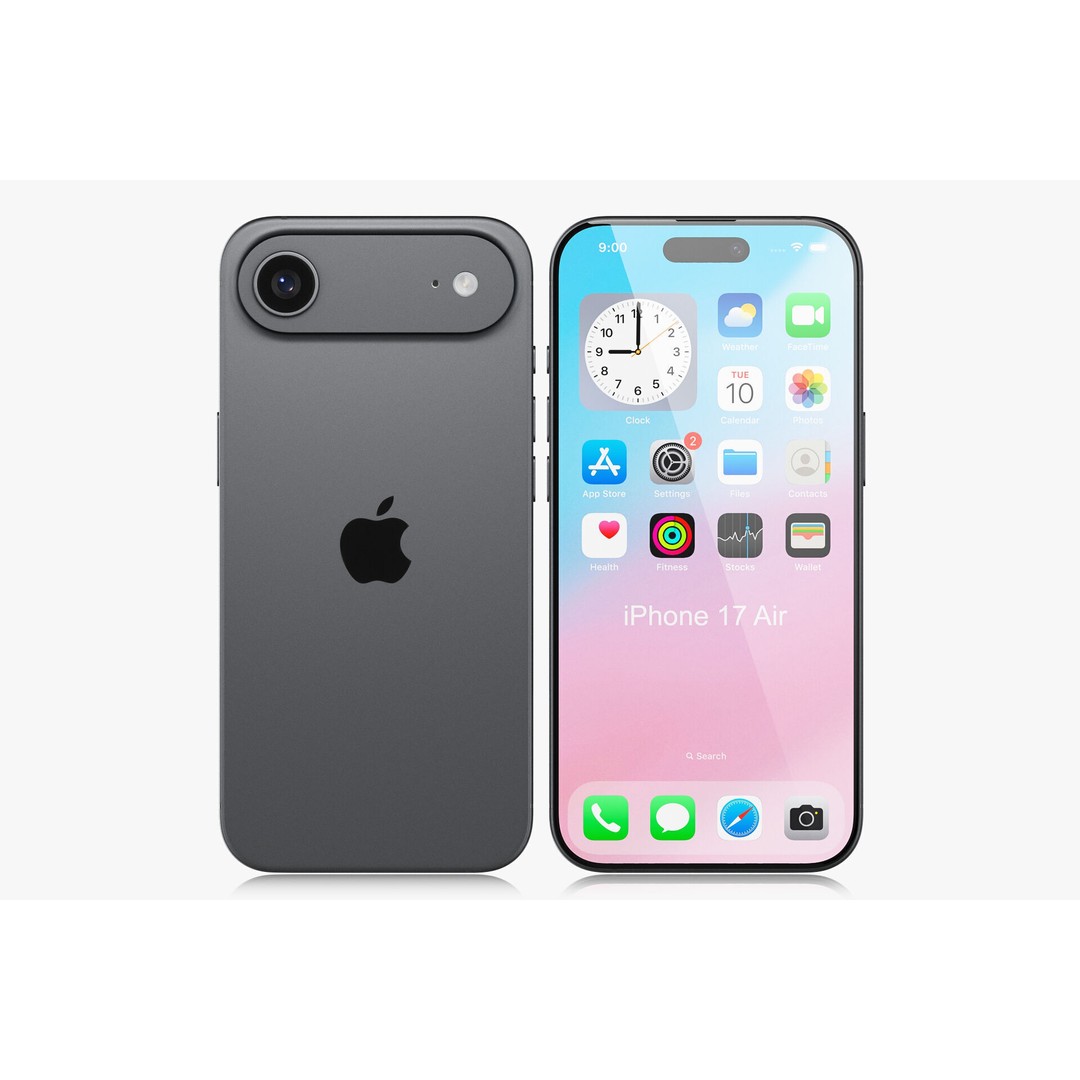 Apple iPhone 17 Air v3 3D Model – Realistic Game-Ready Asset, PBR, Blender, FBX - View 5