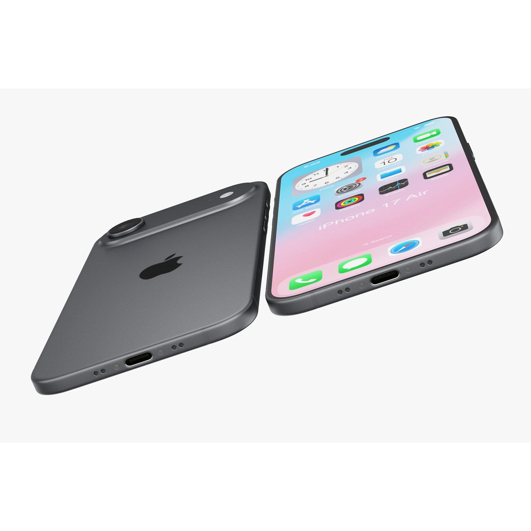 Apple iPhone 17 Air v3 3D Model – Realistic Game-Ready Asset, PBR, Blender, FBX - View 6