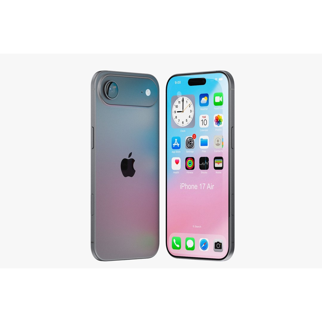 Apple iPhone 17 Air v3 3D Model – Realistic Game-Ready Asset, PBR, Blender, FBX - View 8