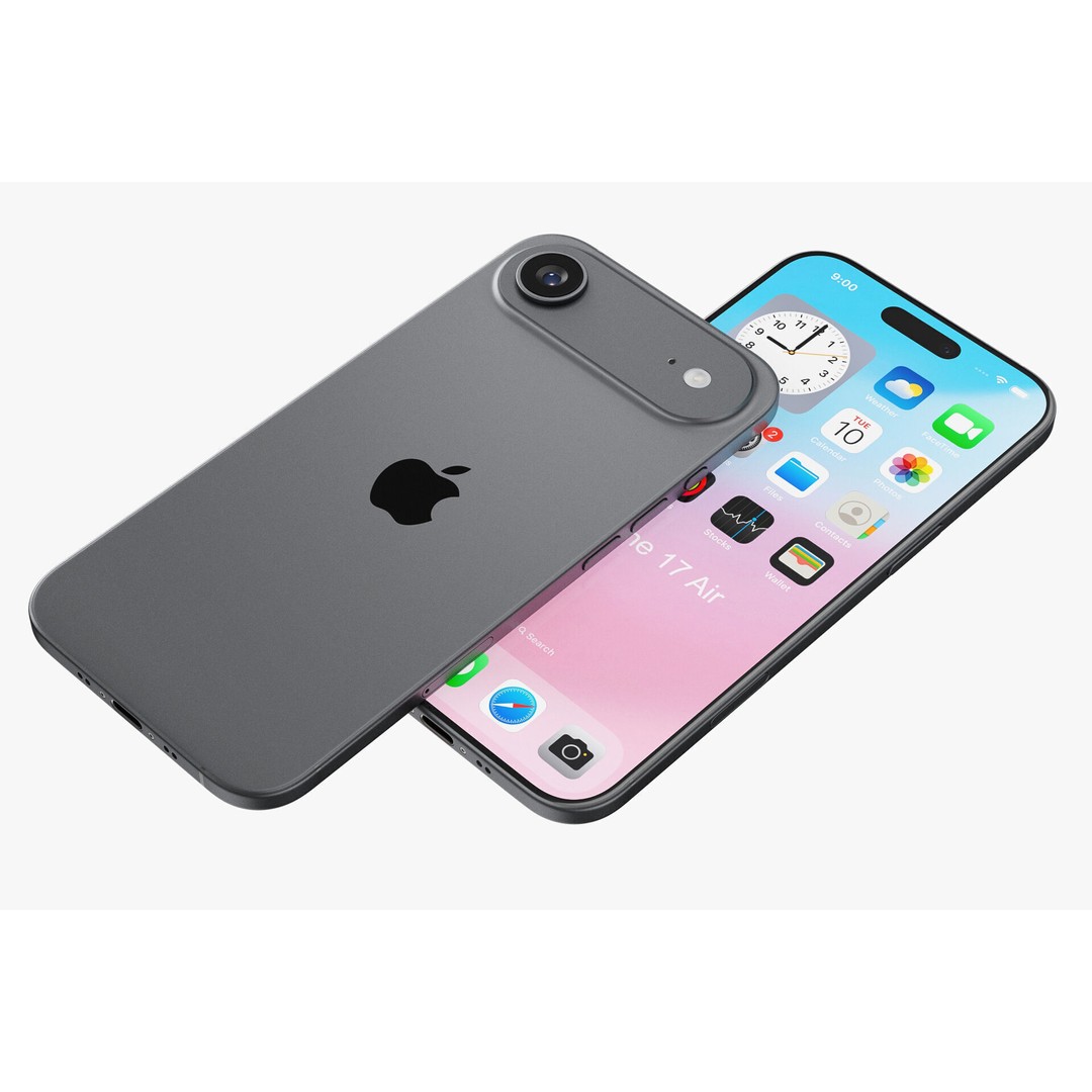 Apple iPhone 17 Air v3 3D Model – Realistic Game-Ready Asset, PBR, Blender, FBX - View 9