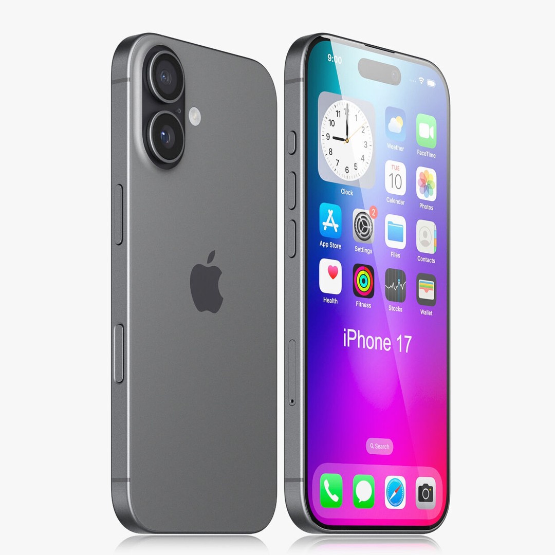 Apple iPhone 17 v2 3D Model – Realistic PBR Asset, Blender, FBX, OBJ - View 3