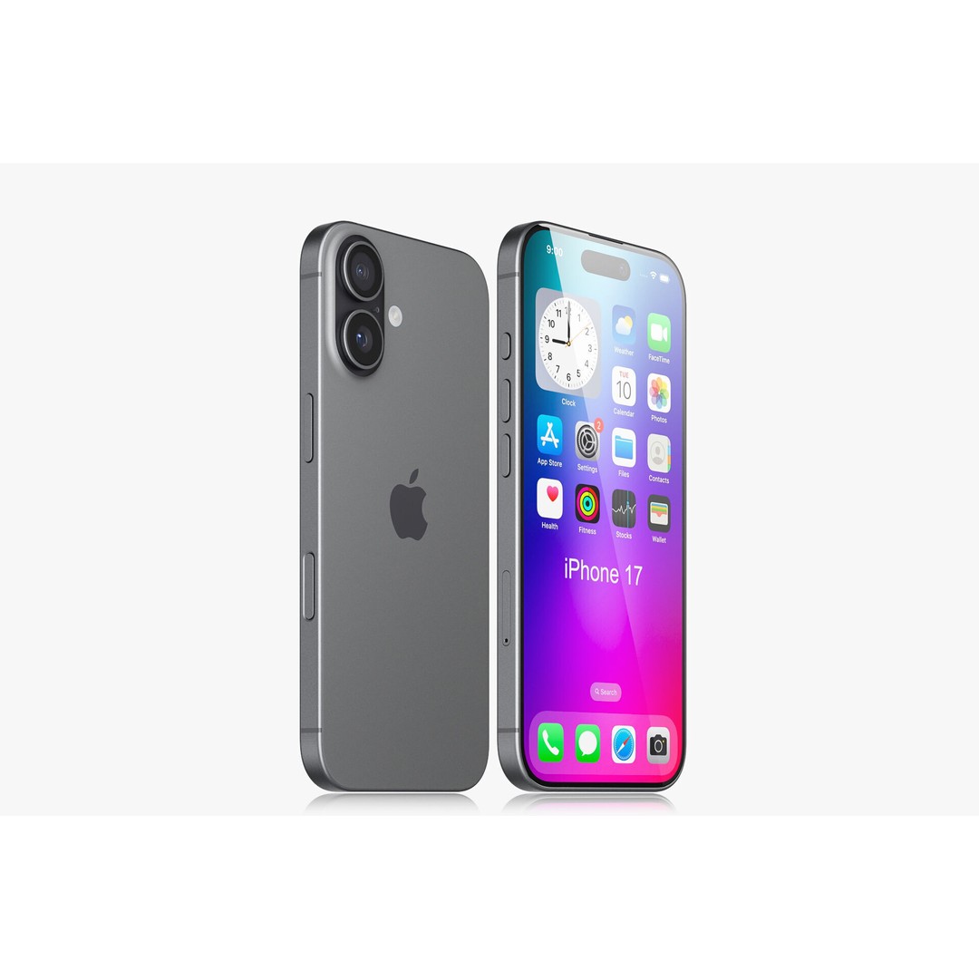 Apple iPhone 17 v2 3D Model – Realistic PBR Asset, Blender, FBX, OBJ - View 4