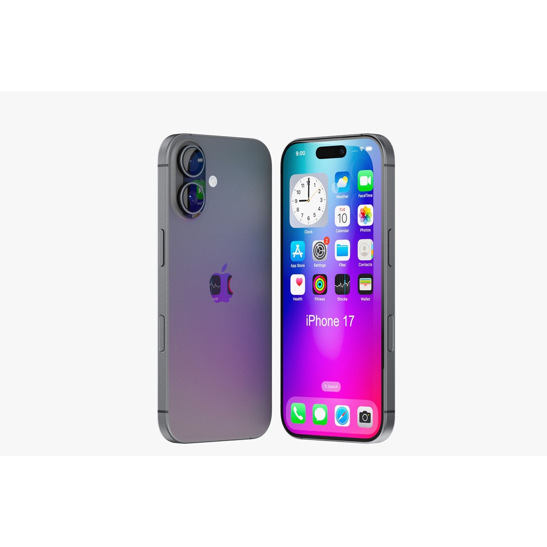 Apple iPhone 17 v2 3D Model – Realistic PBR Asset, Blender, FBX, OBJ - View 8