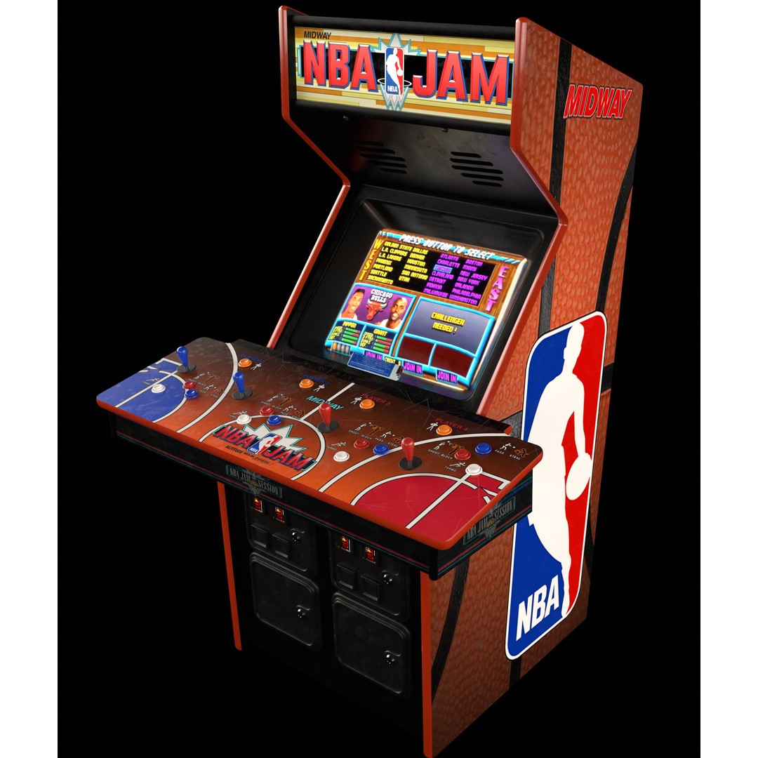 Retro Arcade Cabinets and Stools Pack 3D Model – Game-Ready PBR Assets, Blender - View 11