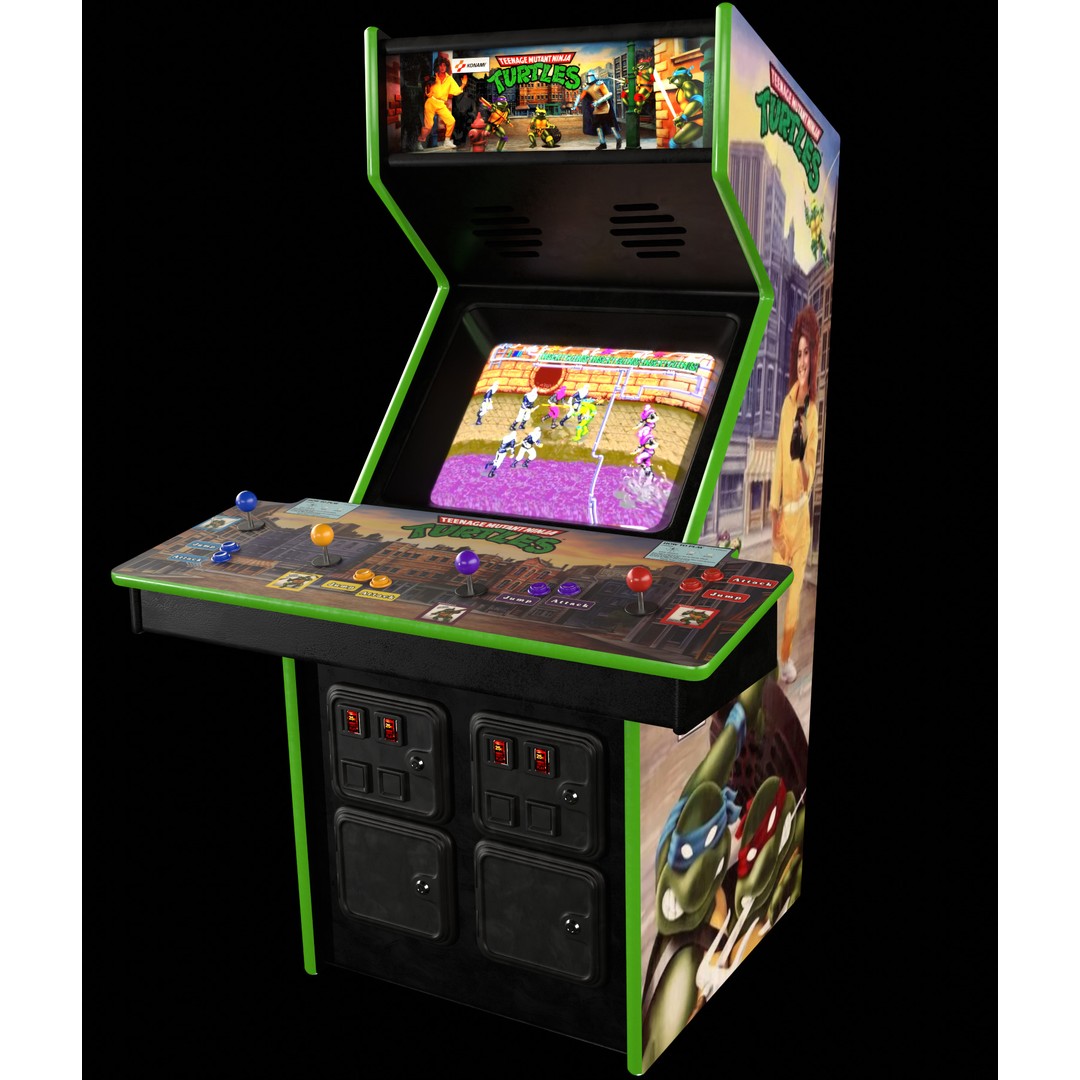 Retro Arcade Cabinets and Stools Pack 3D Model – Game-Ready PBR Assets, Blender - View 12