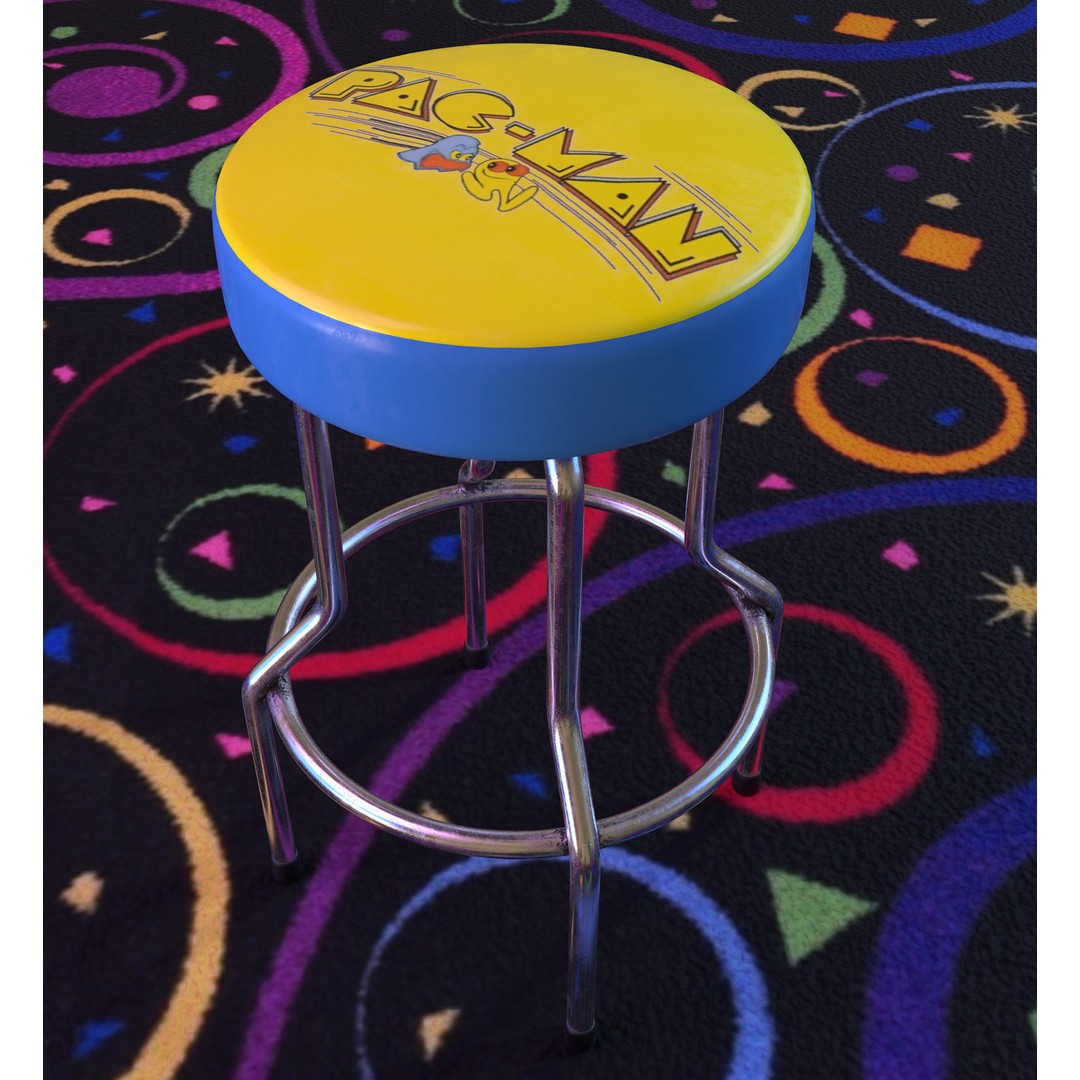 Retro Arcade Cabinets and Stools Pack 3D Model – Game-Ready PBR Assets, Blender - View 6