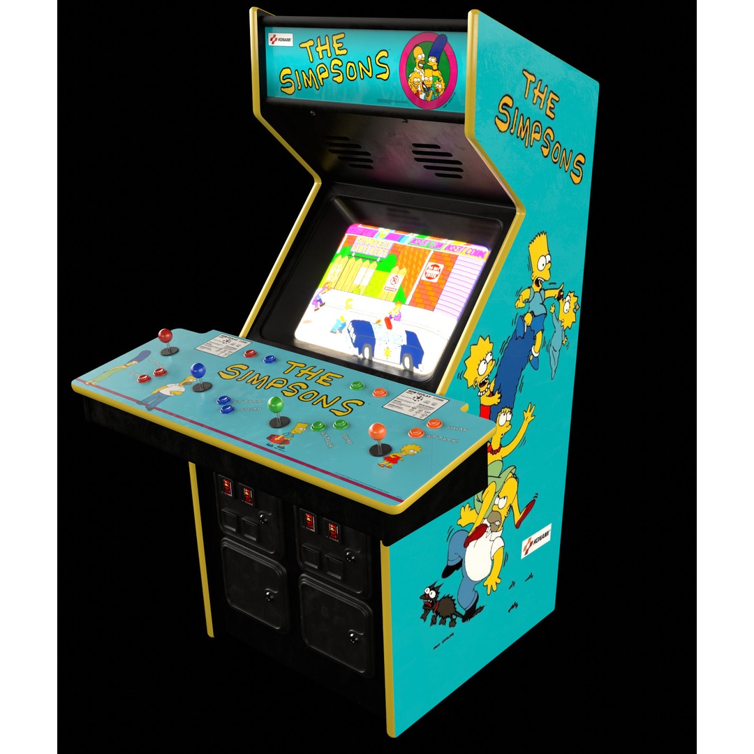 Retro Arcade Cabinets and Stools Pack 3D Model – Game-Ready PBR Assets, Blender - View 7
