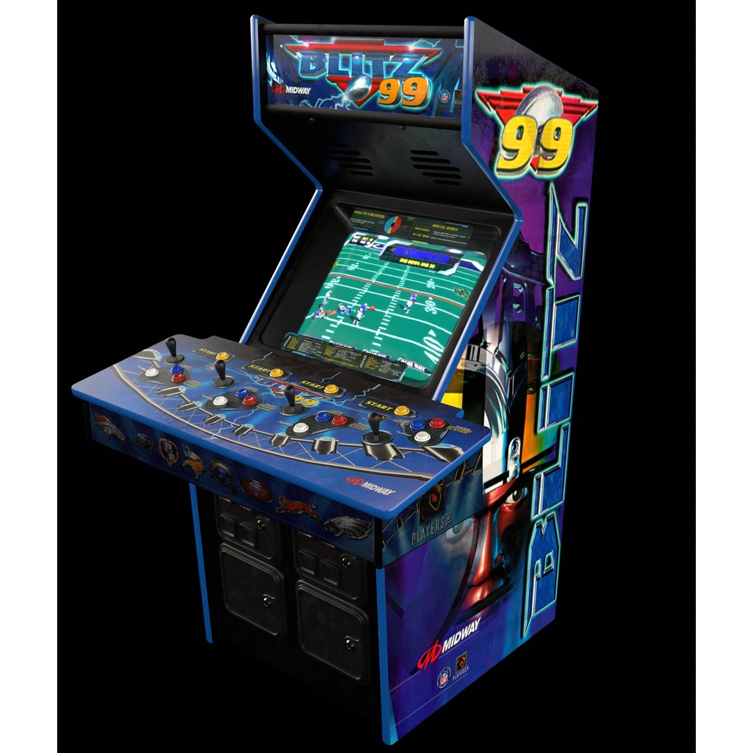 Retro Arcade Cabinets and Stools Pack 3D Model – Game-Ready PBR Assets, Blender - View 8