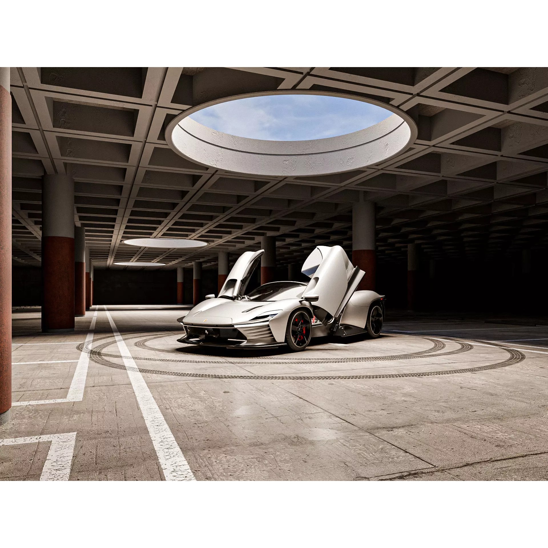 Parking Studio - Low-Poly Game-Ready 3D Model - View 2