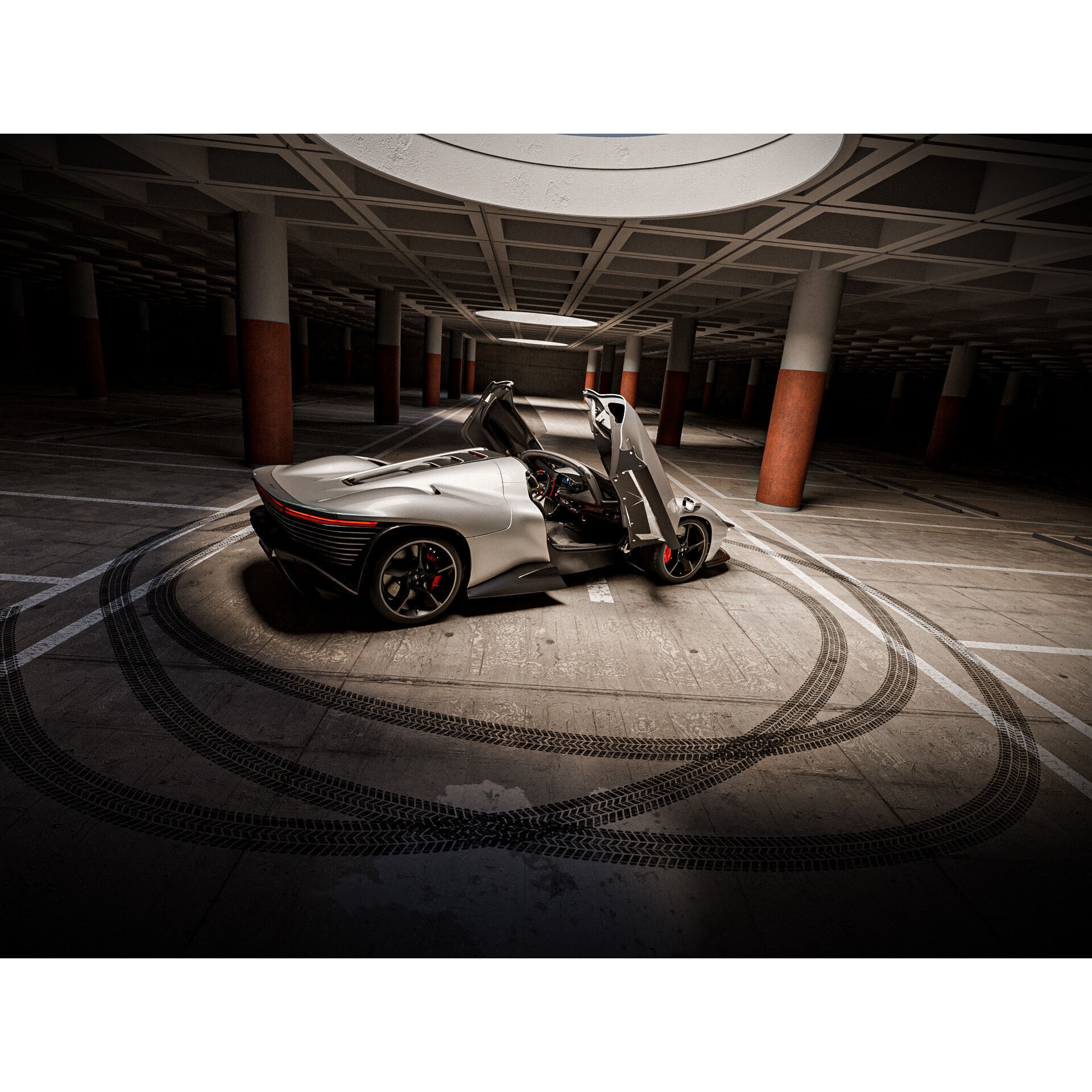 Parking Studio - Low-Poly Game-Ready 3D Model - View 3