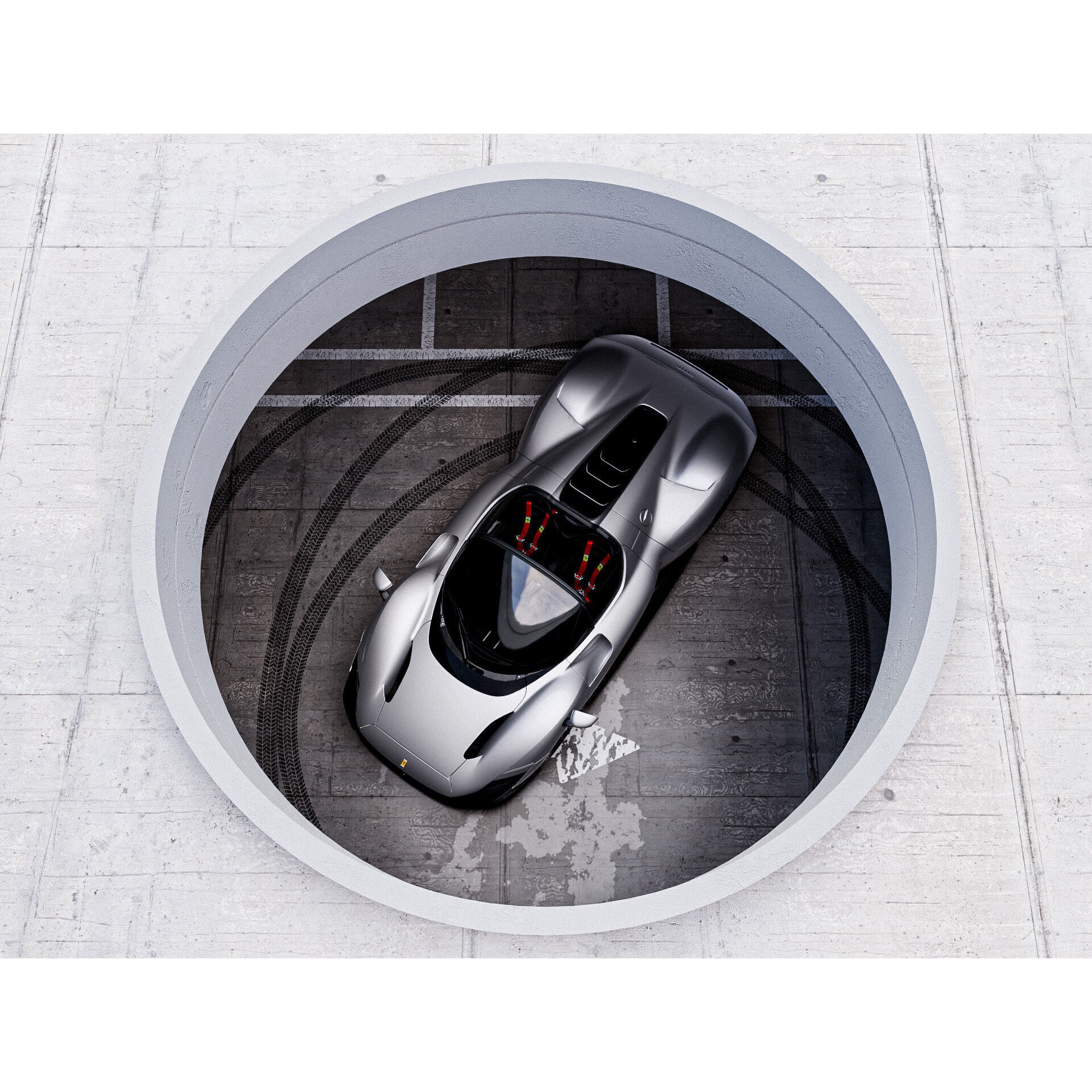 Parking Studio - Low-Poly Game-Ready 3D Model - View 6