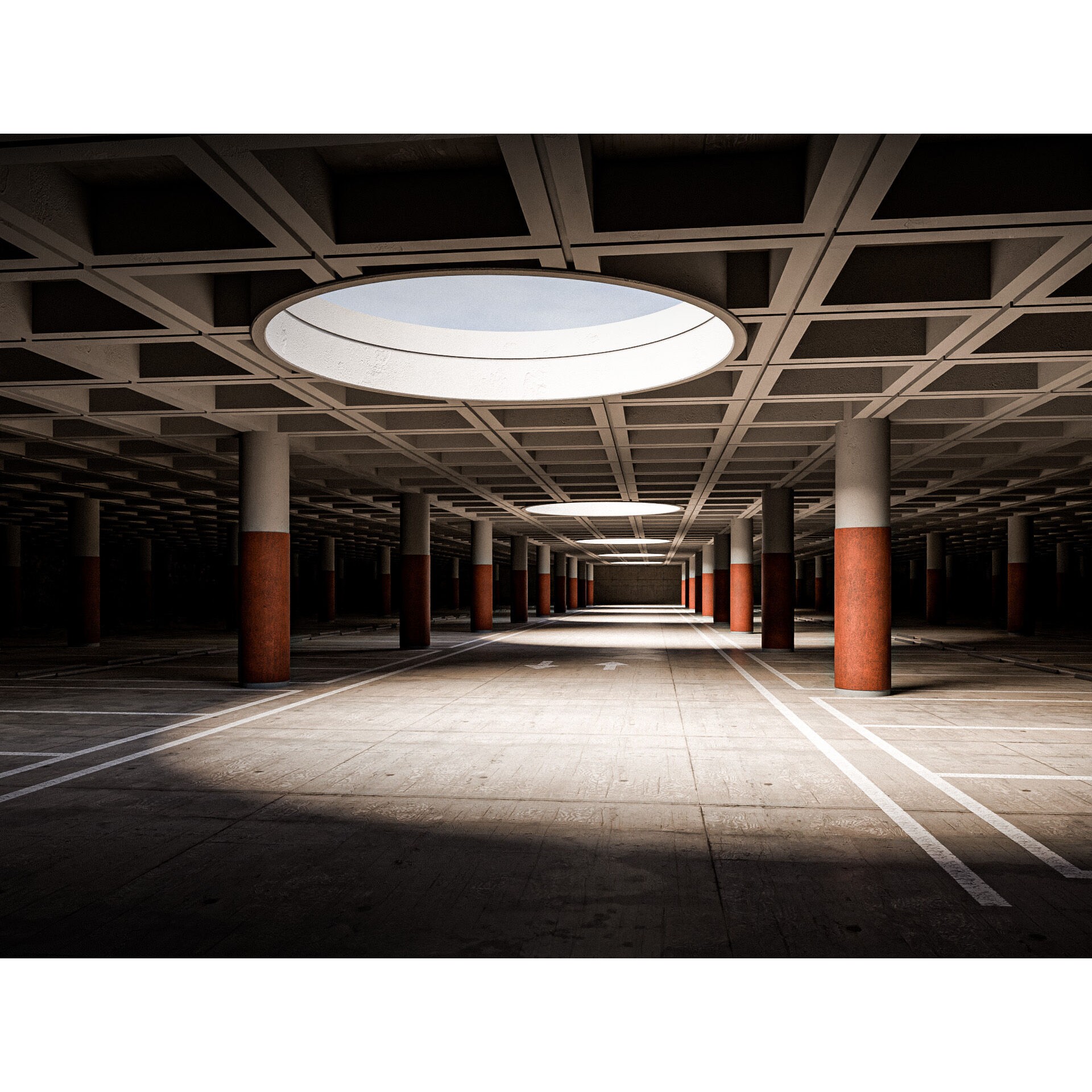Parking Studio - Low-Poly Game-Ready 3D Model - View 7